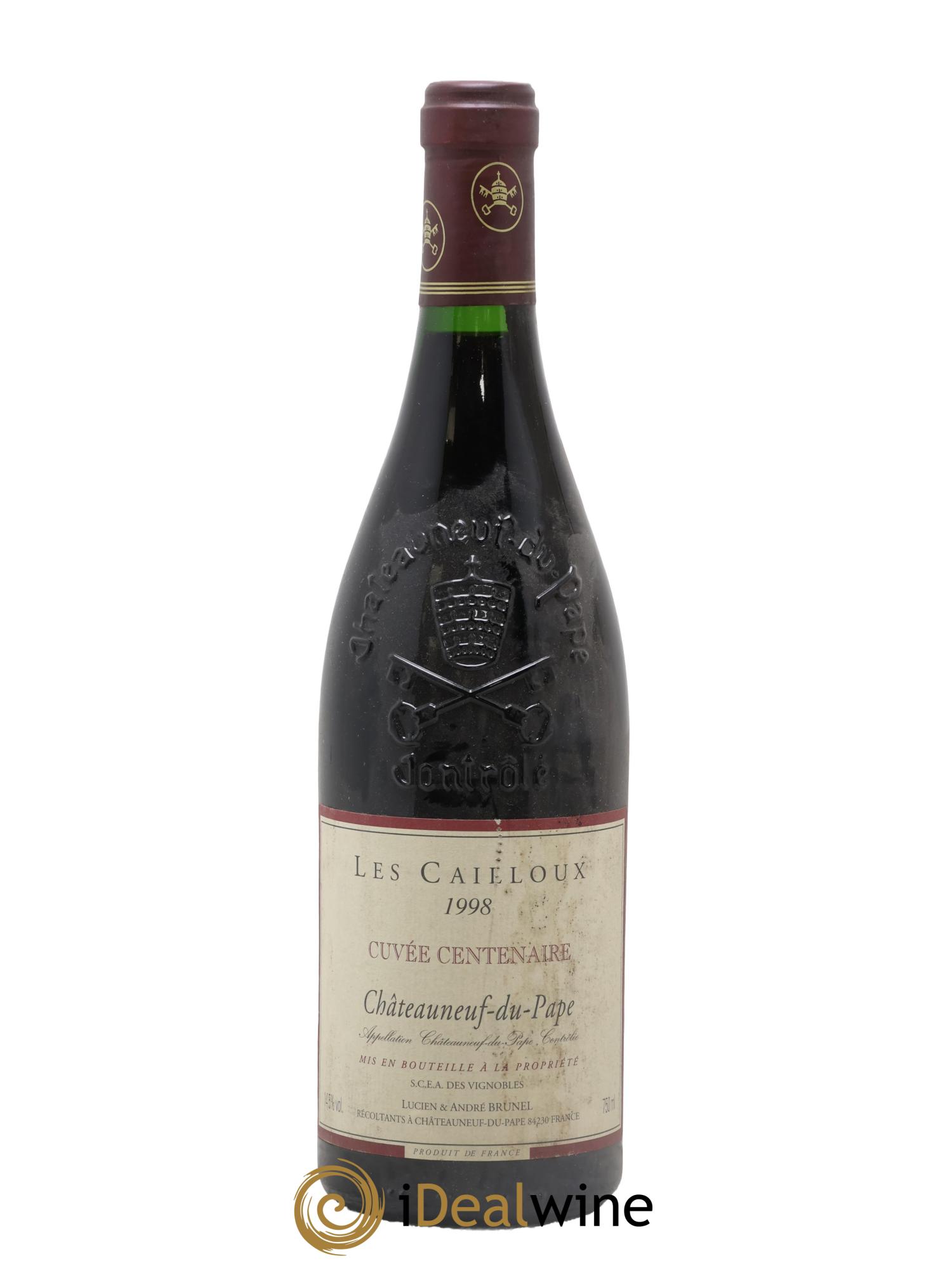 Châteauneuf-du-Pape Les Cailloux Cuvée Centenaire André Brunel 1998 - Lot of 1 bottle - 0