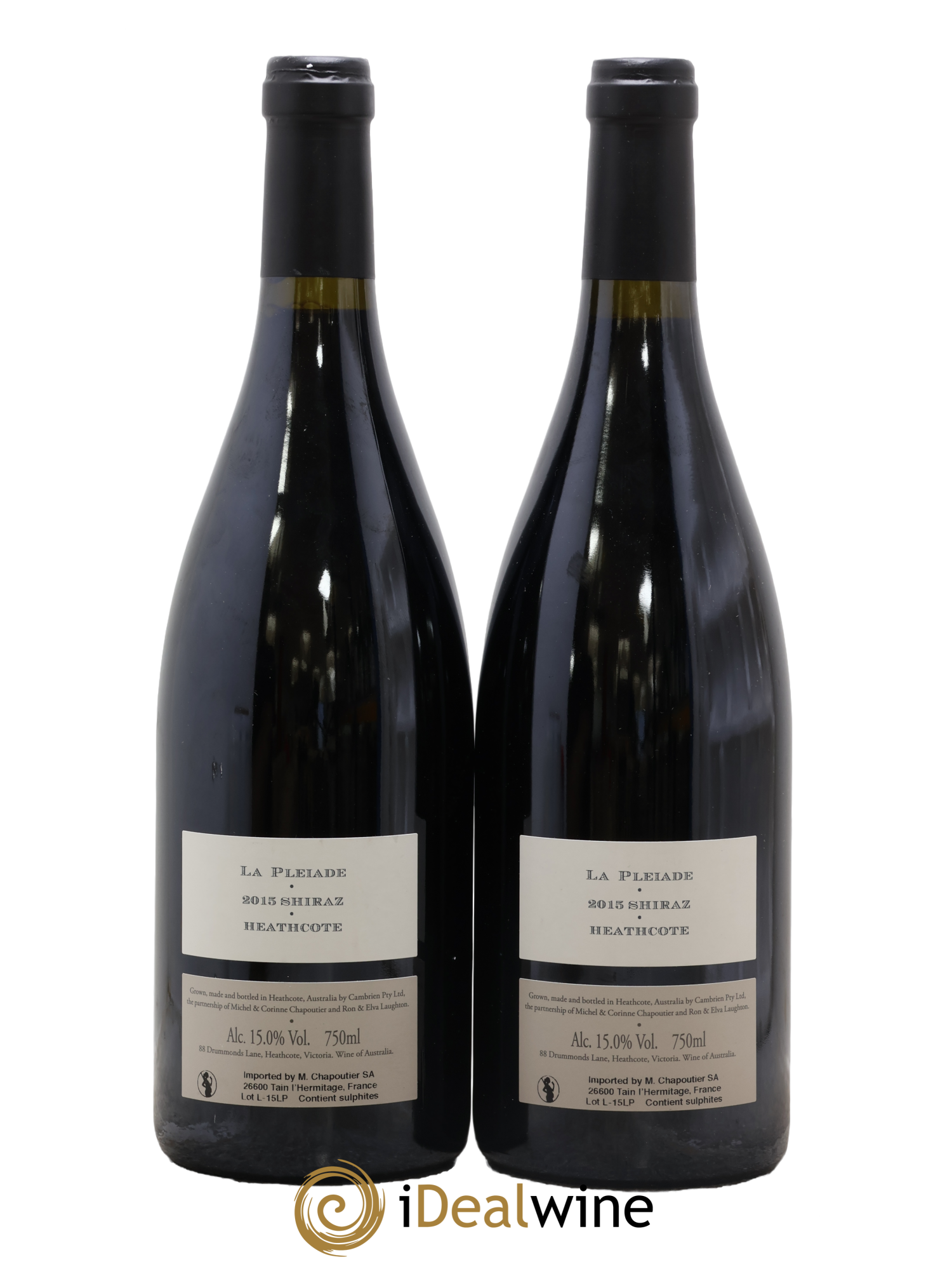Australie Cambrien La Pleiade Chapoutier 2015 - Lot of 2 bottles - 1