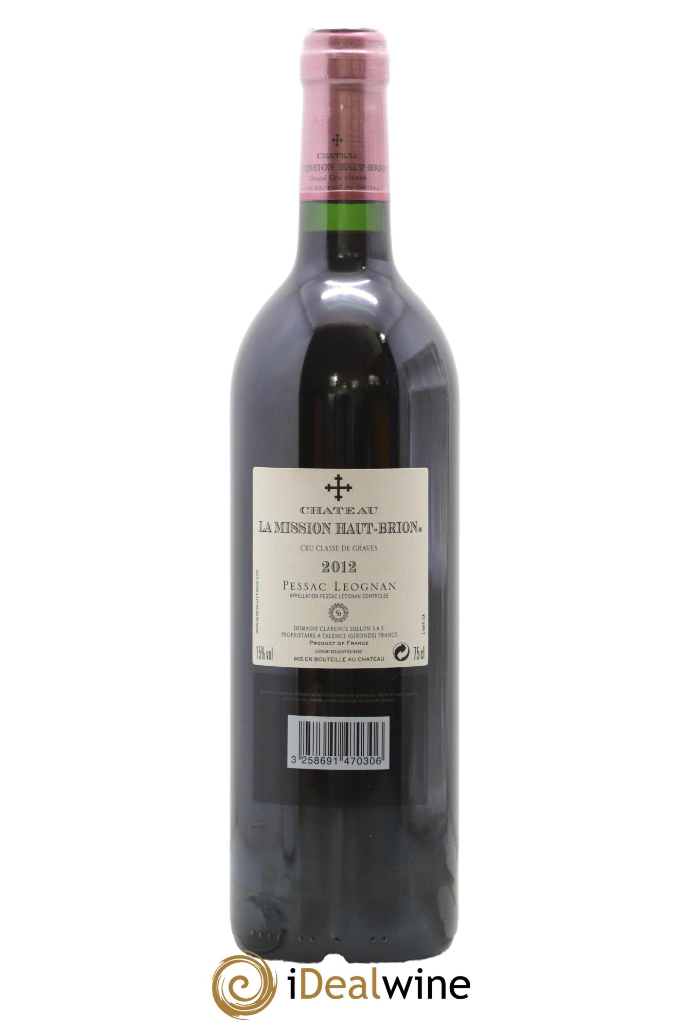 Château la Mission Haut-Brion Cru Classé de Graves 2012 - Lot of 1 bottle - 1