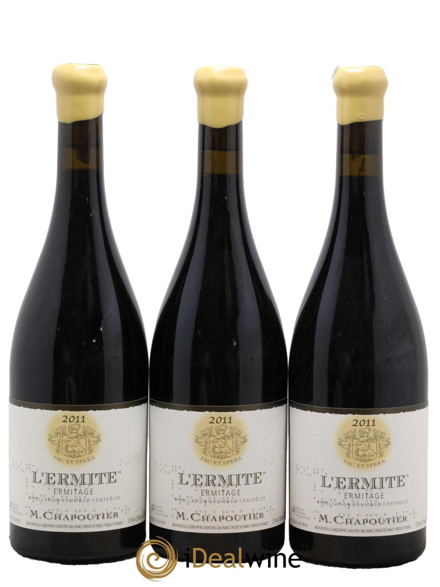Hermitage Ermitage l'Ermite Chapoutier 2011 - Lotto di 3 bottiglie - 0