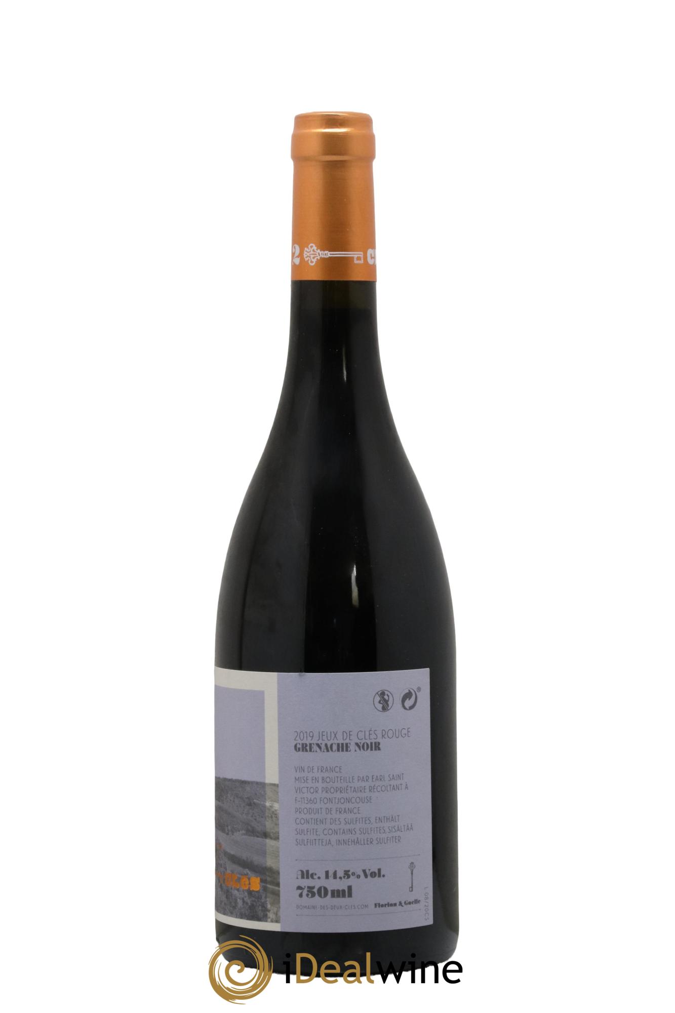 Sud-Ouest IGP Vallée du Paradis Jeux de Clés Domaine des deux Clés 2019 - Lot de 1 bouteille - 1