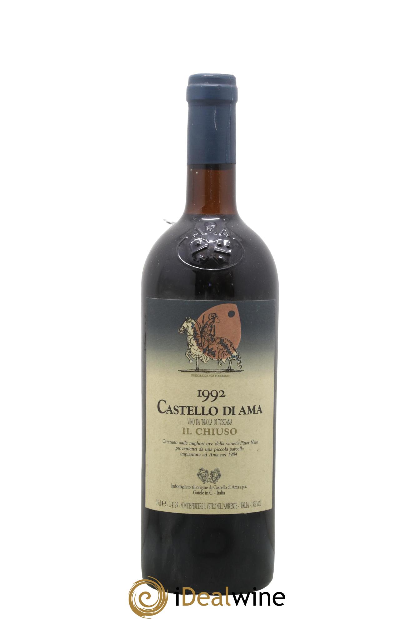 Toscana IGT Il Chiuso Castello di Ama 1992 - Lotto di 1 bottiglia - 0