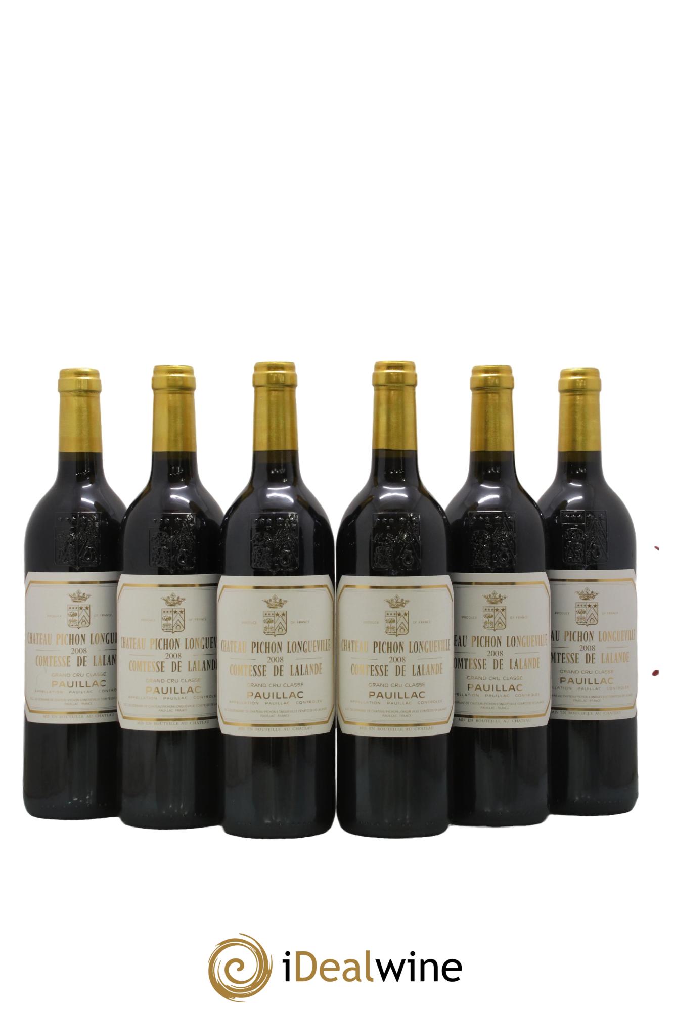 Château Pichon Longueville Comtesse de Lalande 2ème Grand Cru Classé 2008 - Lot de 6 bouteilles - 0