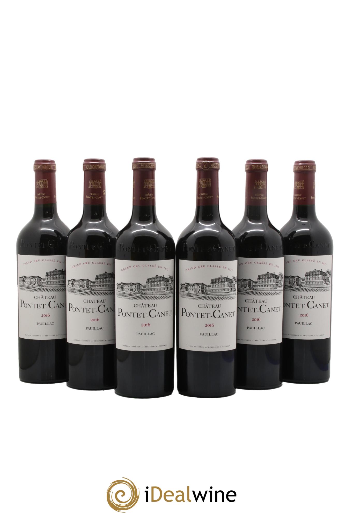Château Pontet Canet 5ème Grand Cru Classé 2016 - Lot de 6 bouteilles - 0