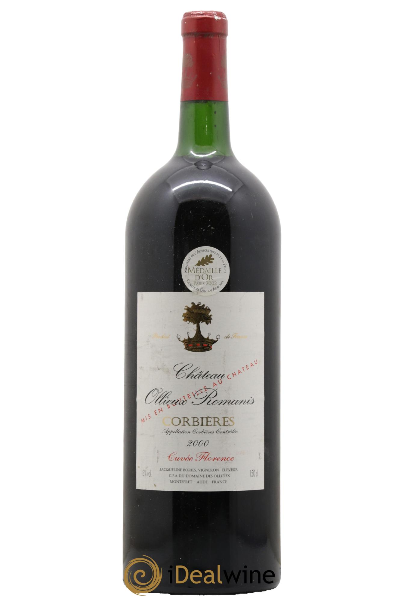 Corbières Cuvée Florence Château Ollieux Romanis 2000 - Posten von 1 Magnum - 0