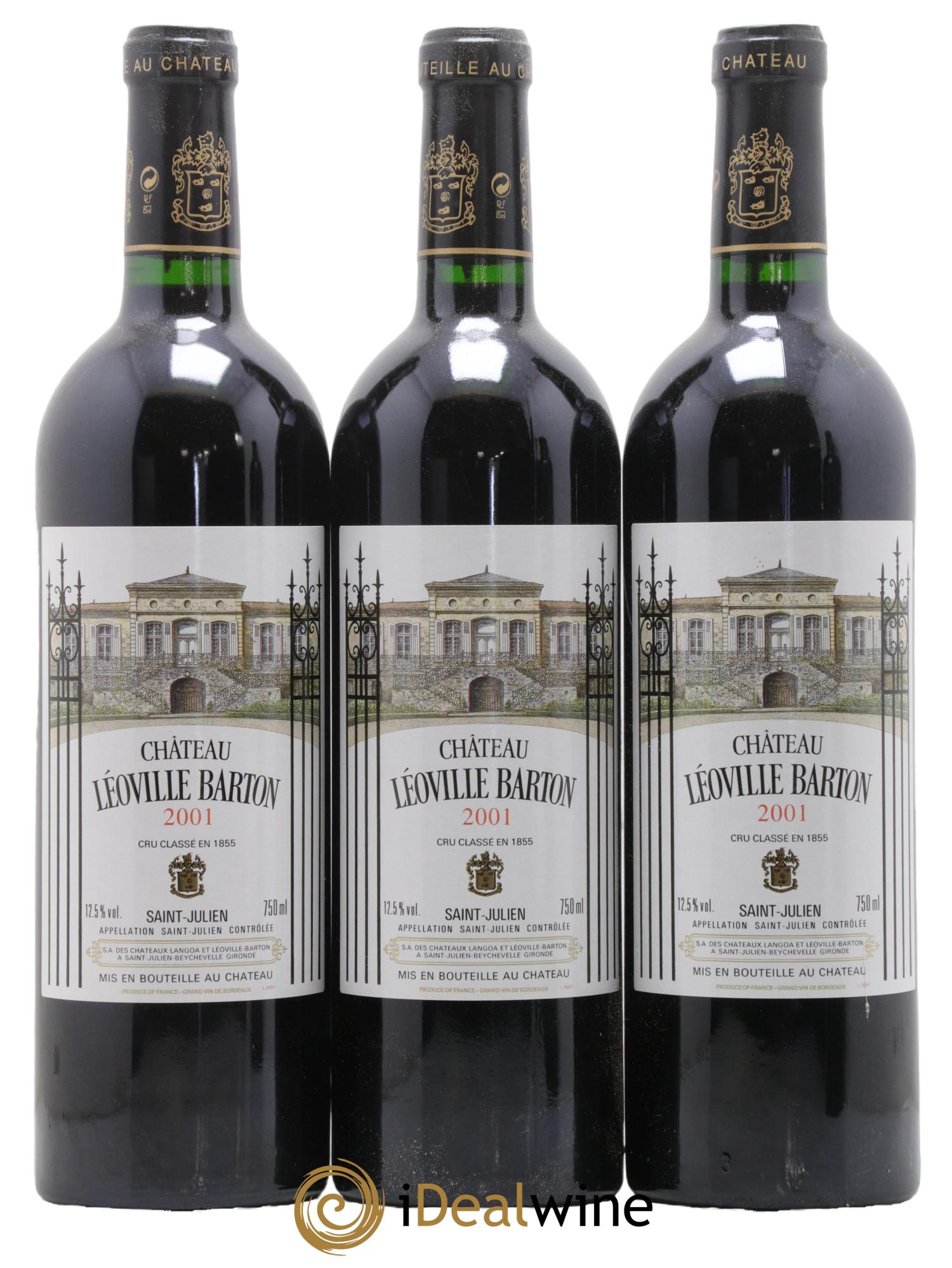 Château Léoville Barton 2ème Grand Cru Classé 2001 - Lot de 12 bouteilles - 1