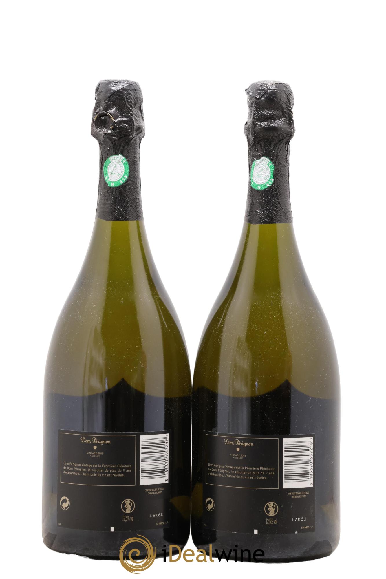 Brut Dom Pérignon 2008 - Lot de 2 bouteilles - 1