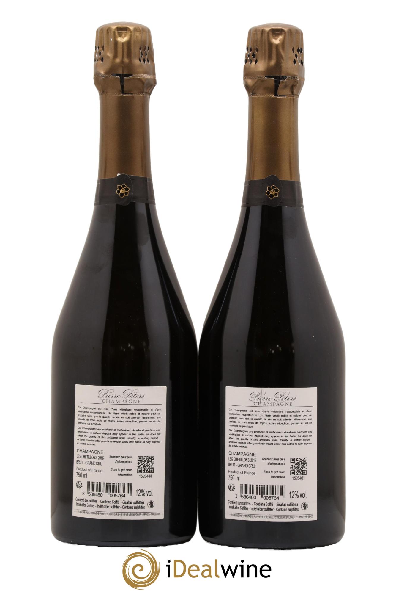 Cuvée Spéciale les Chétillons Blanc de Blancs Brut Pierre Péters 2016 - Lotto di 2 bottiglie - 1