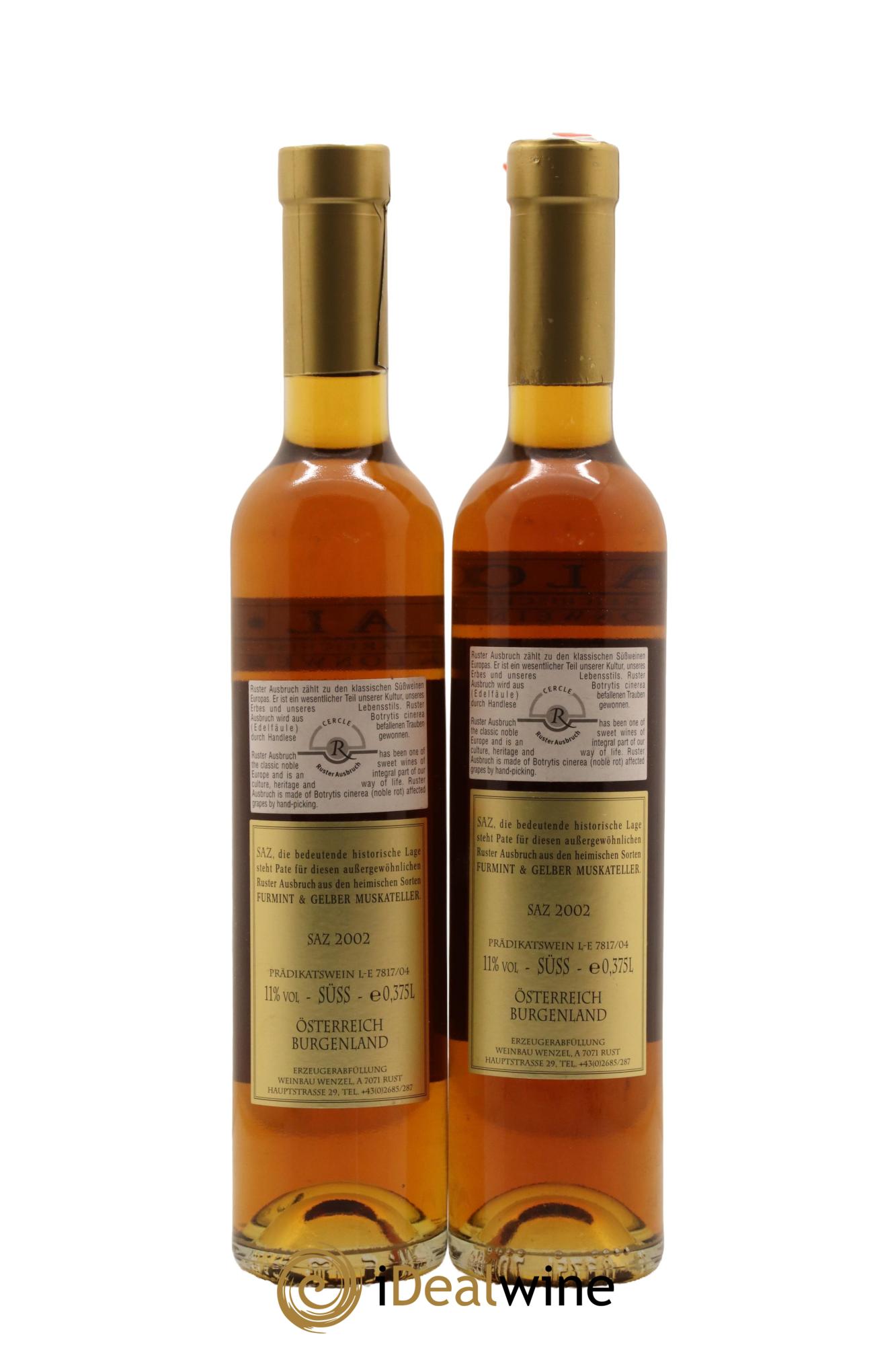Autriche Ruster Ausbruch Saz 2002 - Lot de 2 demi bouteilles - 1