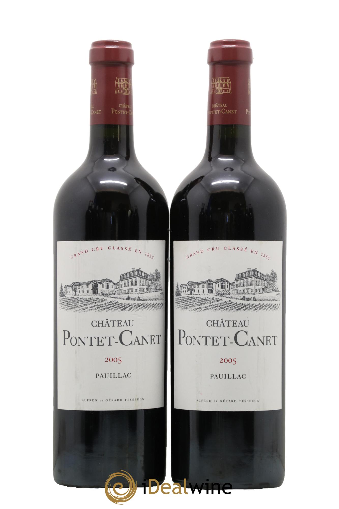 Château Pontet Canet 5ème Grand Cru Classé 2005 - Lot de 2 bouteilles - 0