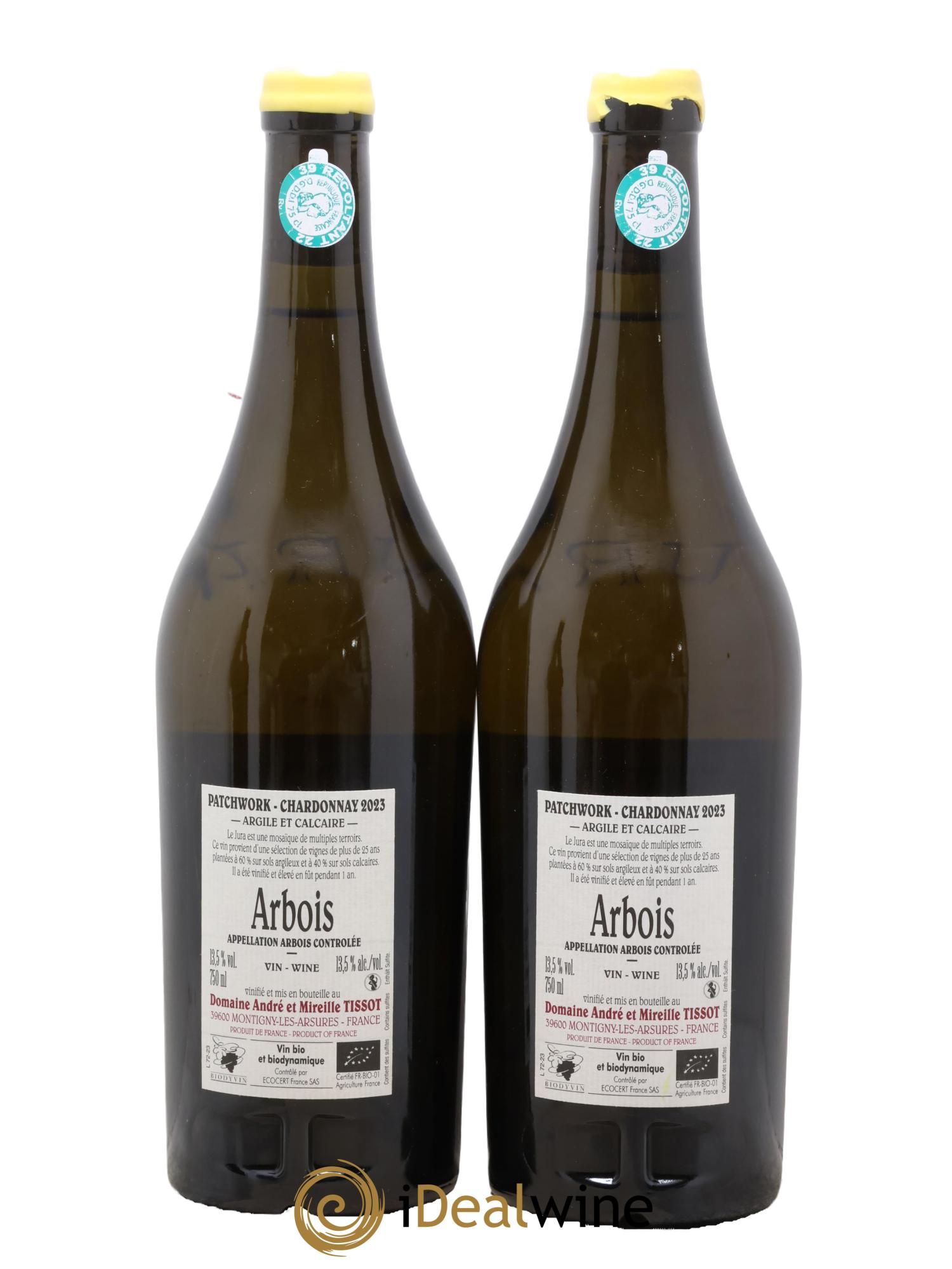 Arbois Patchwork Bénédicte et Stéphane Tissot 2023 - Lot of 2 bottles - 1