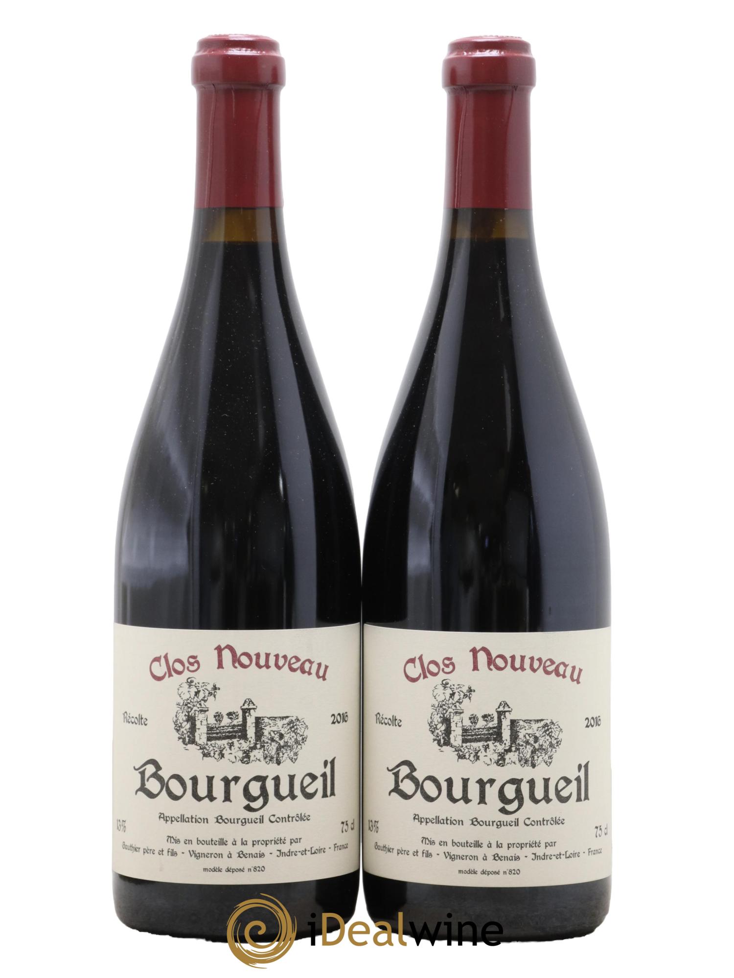 Bourgueil Clos Nouveau Domaine du Bel Air 2016 - Lot de 2 bouteilles - 0