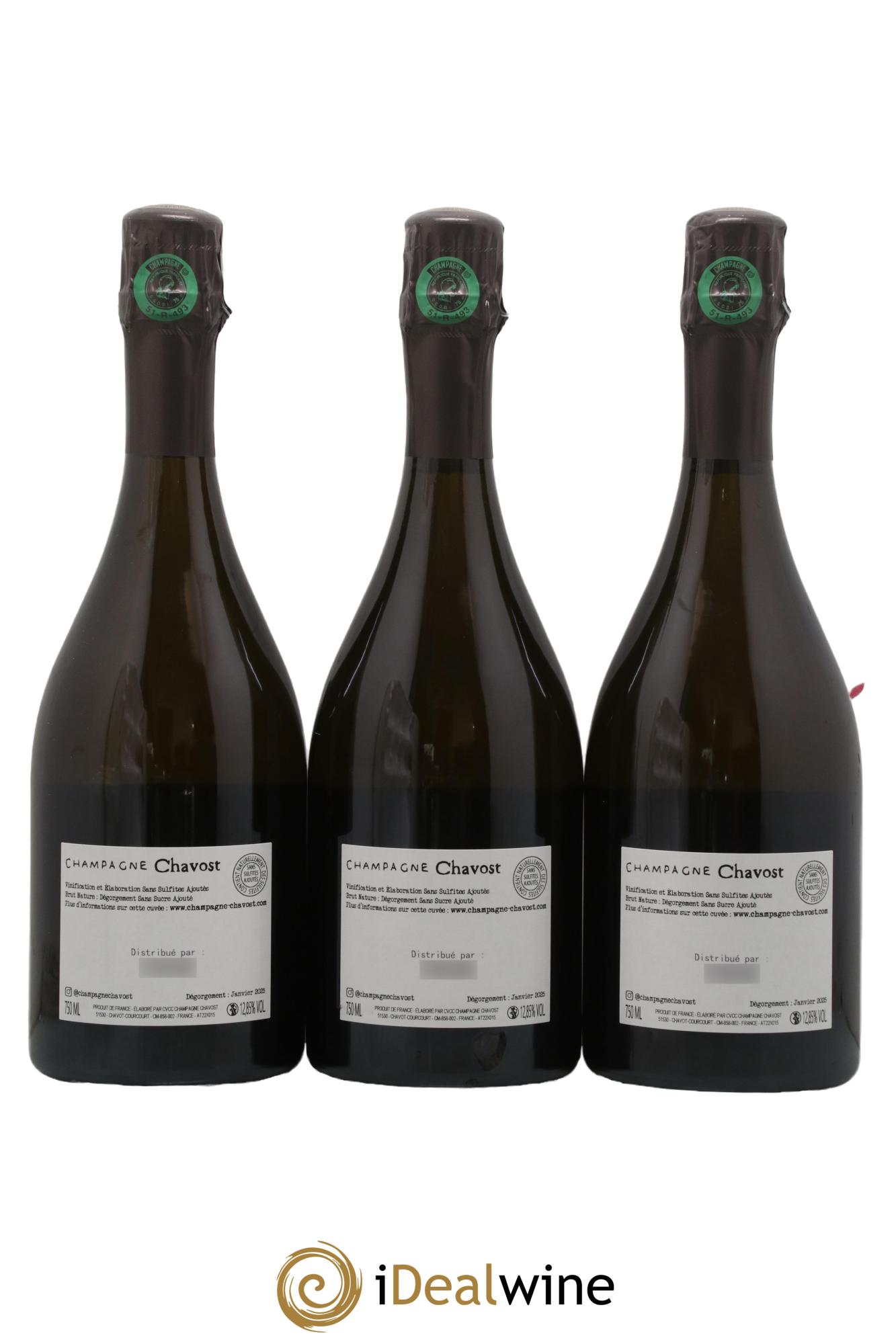 Brut Nature Chavost - Lot of 3 bottles - 1
