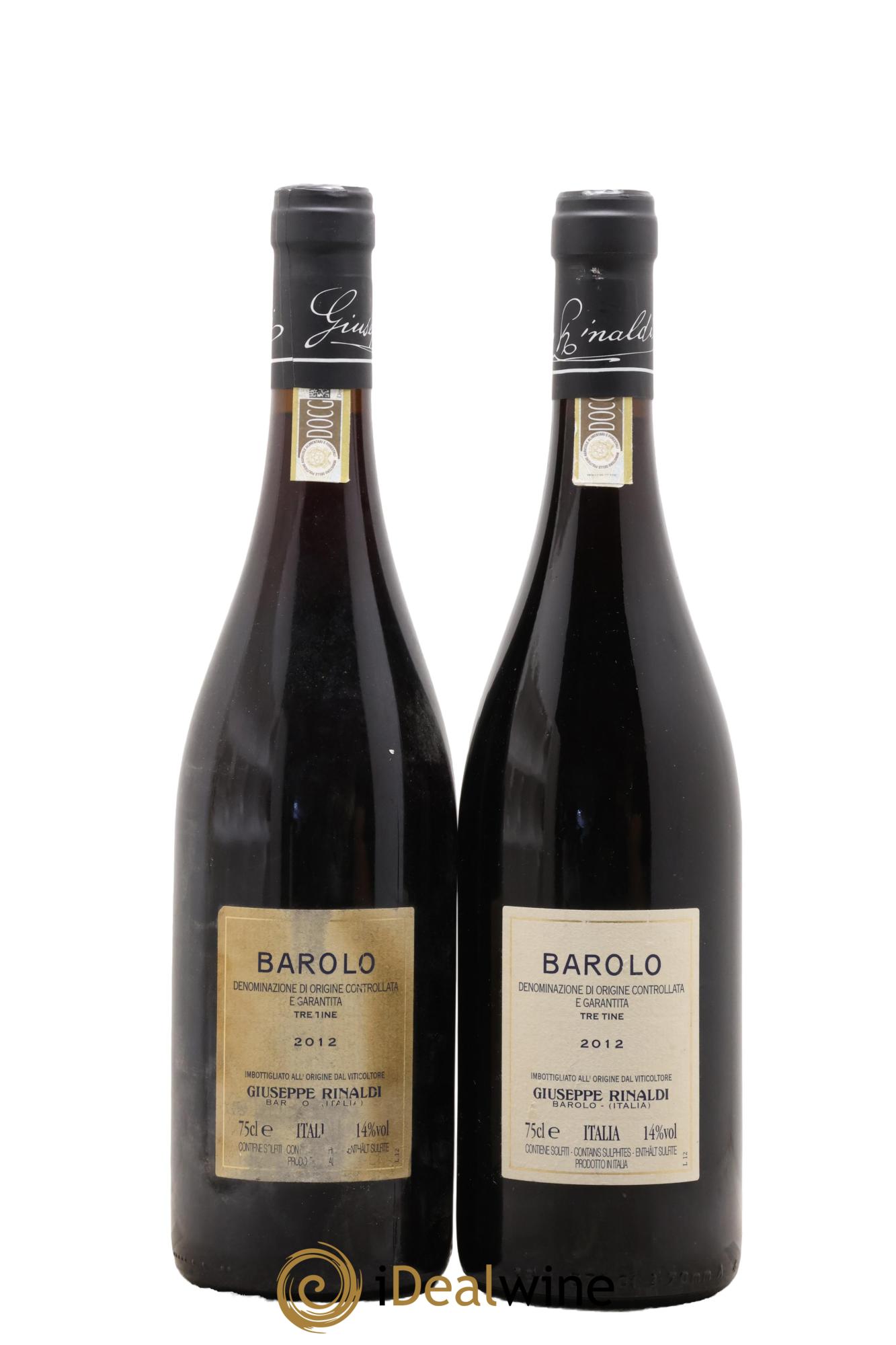 Barolo DOCG Tre Tine Giuseppe Rinaldi 2012 - Lotto di 2 bottiglie - 1