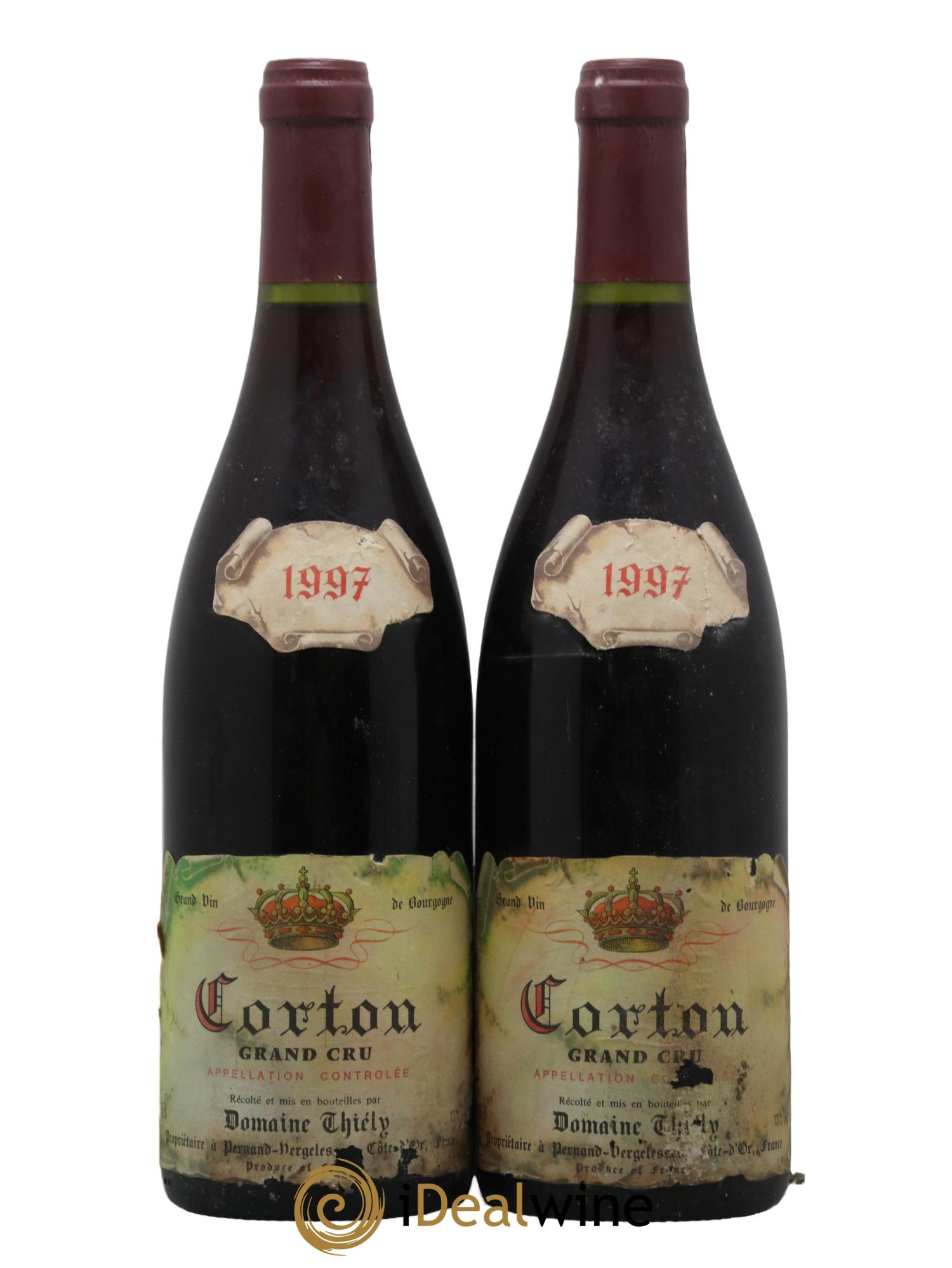 Corton Grand Cru Domaine Thiely 1997 - Lot de 2 bouteilles - 0