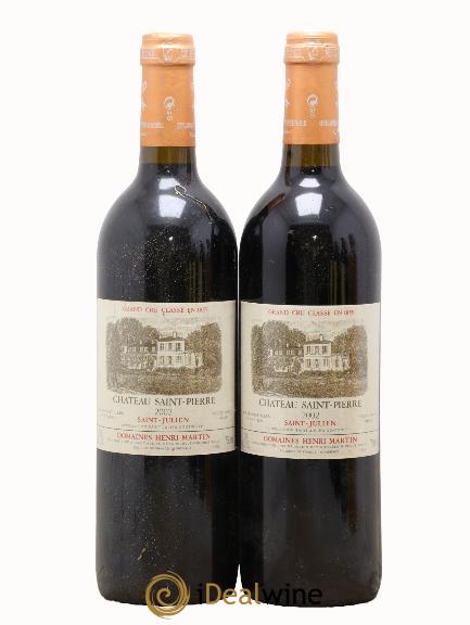 Château Saint-Pierre 4ème Grand Cru Classé 2002 - Lotto di 2 bottiglie - 0