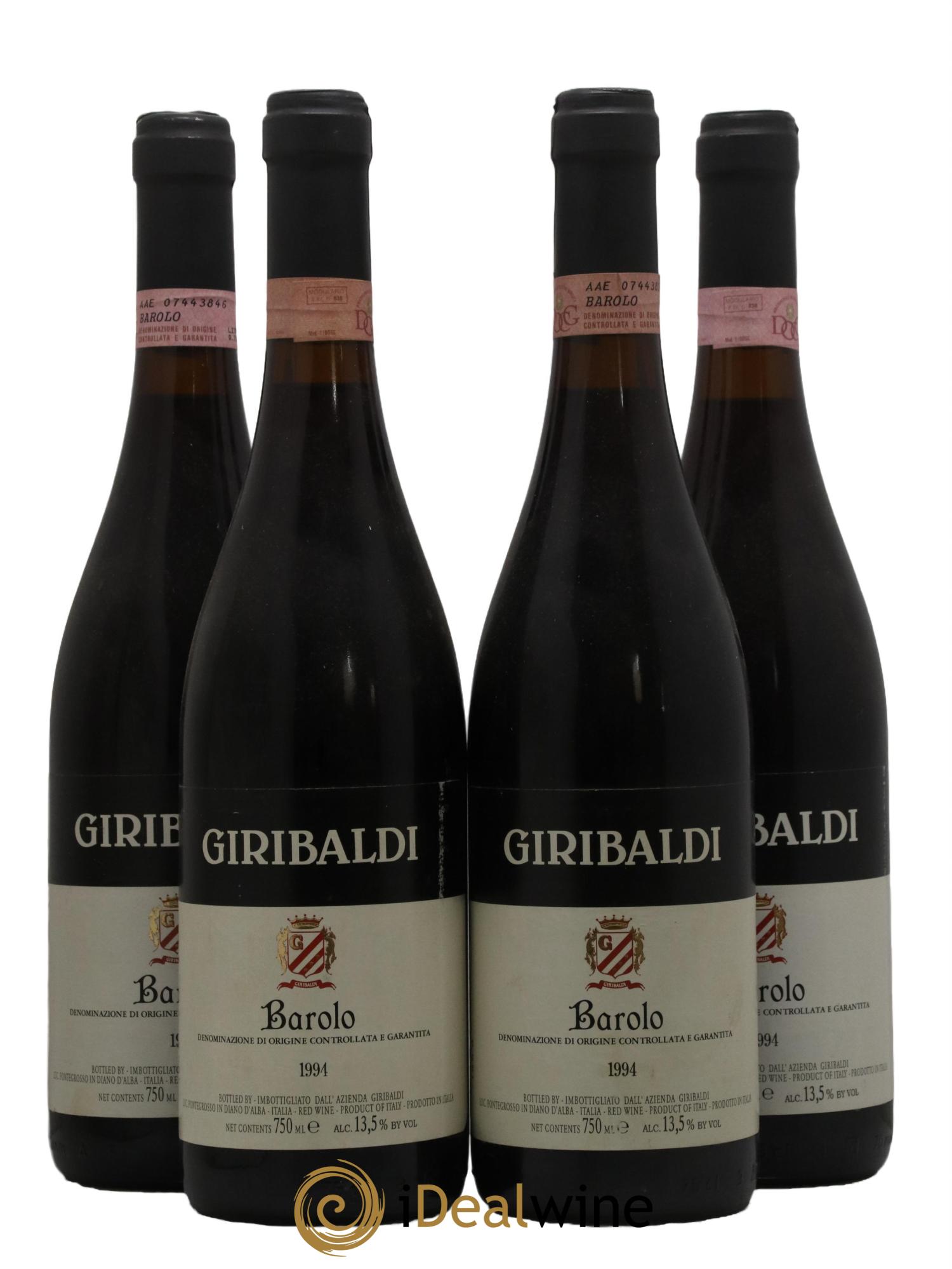 Barolo Giribaldi 1994 - Posten von 4 Flaschen - 0