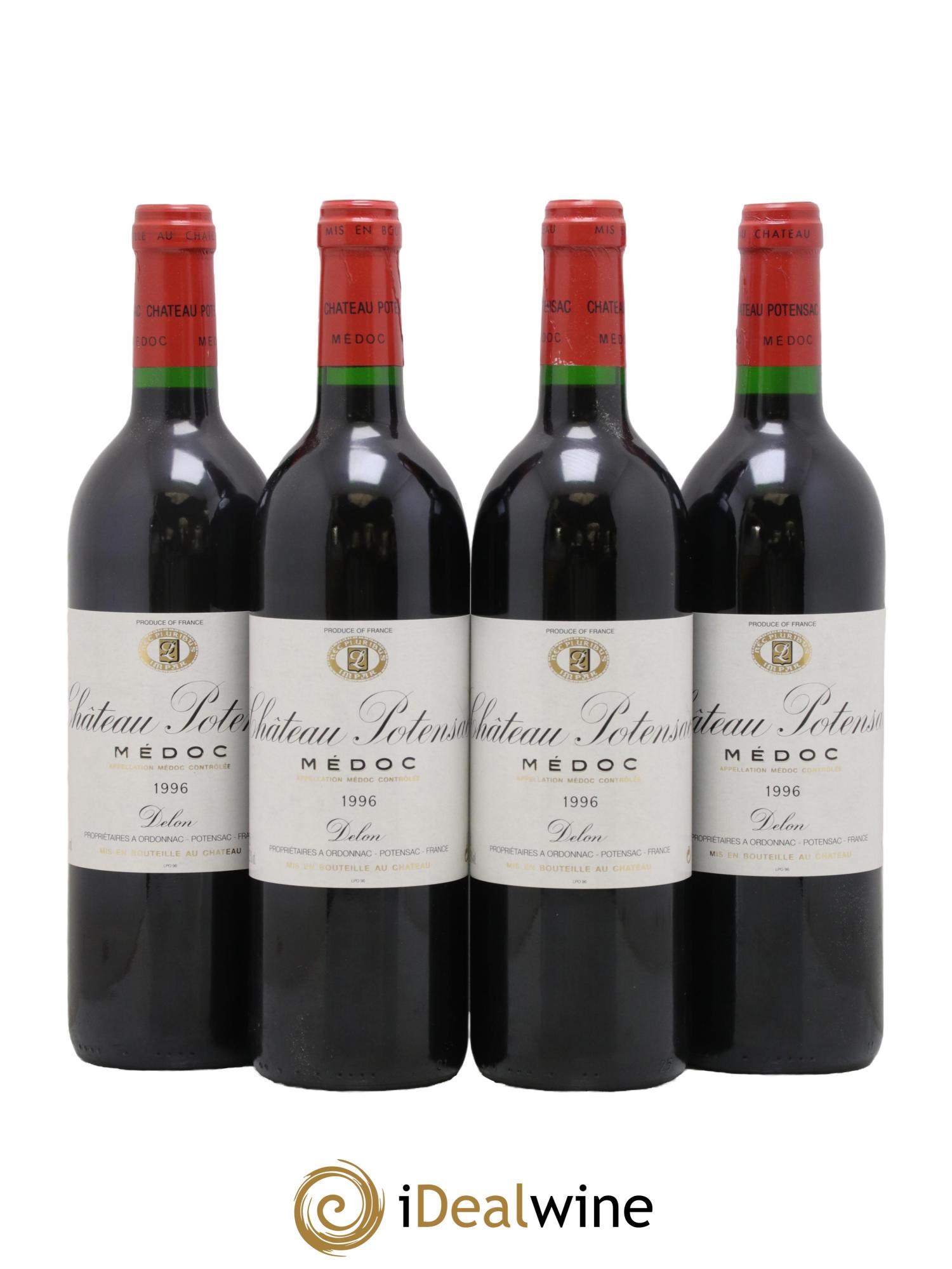 Château Potensac 1996 - Lot de 4 bouteilles - 0