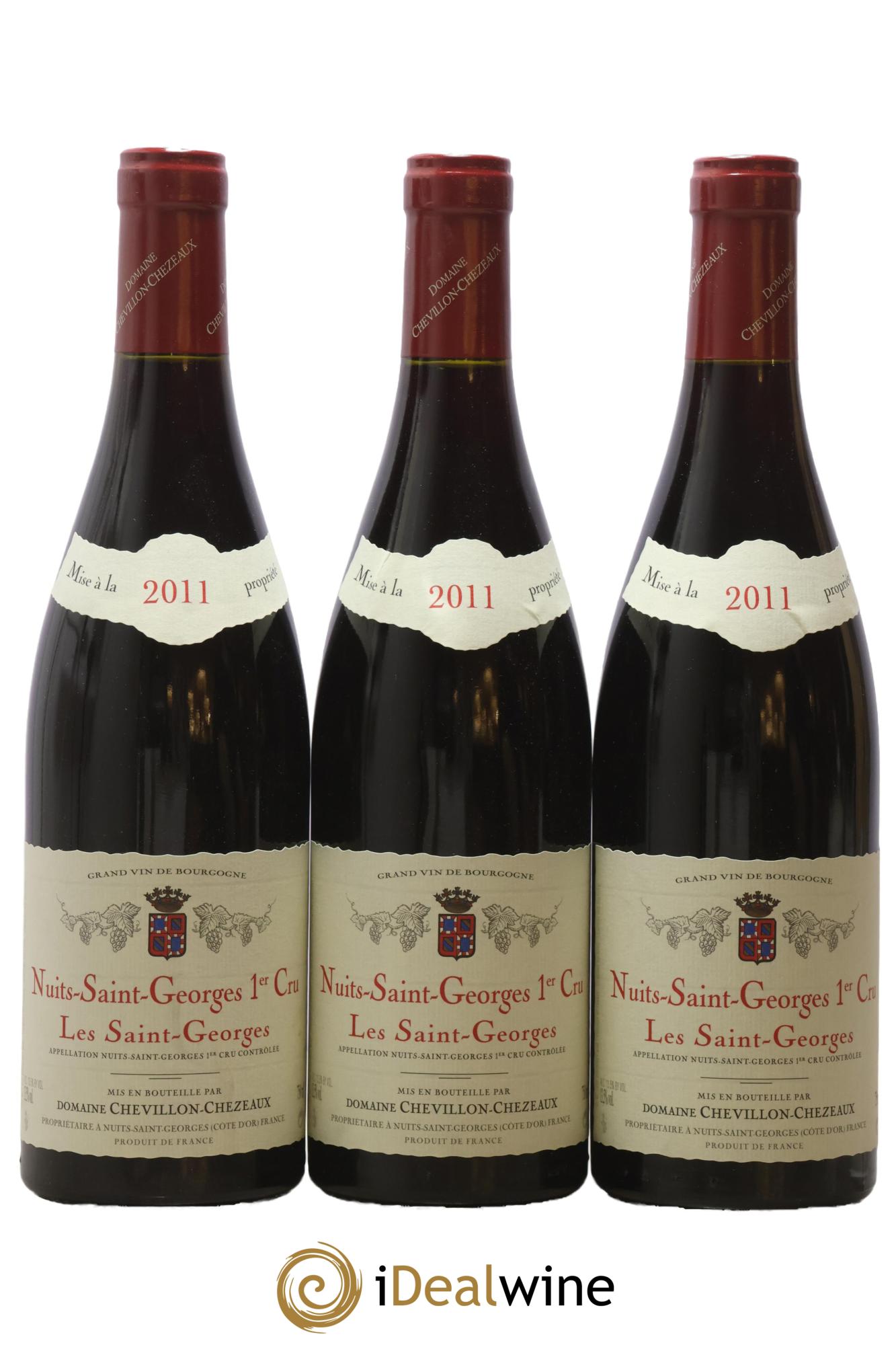 Nuits-Saint-Georges 1er Cru Les Saint-Georges Chevillon-Chezeaux 2011 - Lot de 3 bouteilles - 0