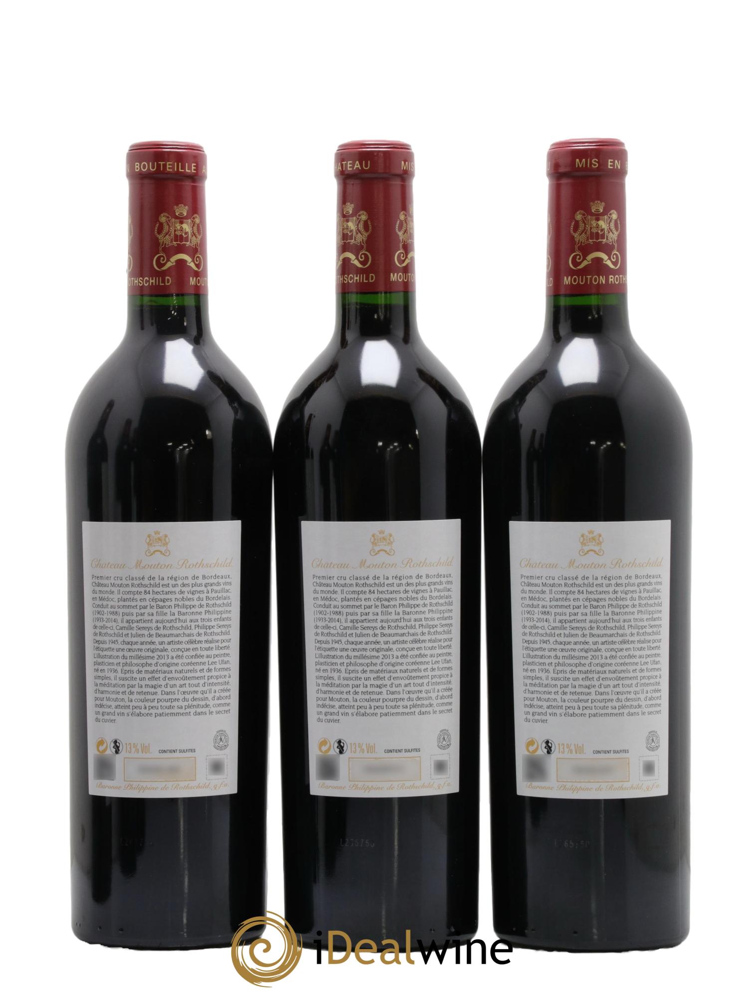 Château Mouton Rothschild 1er Grand Cru Classé  2013 - Lot de 6 bouteilles - 2
