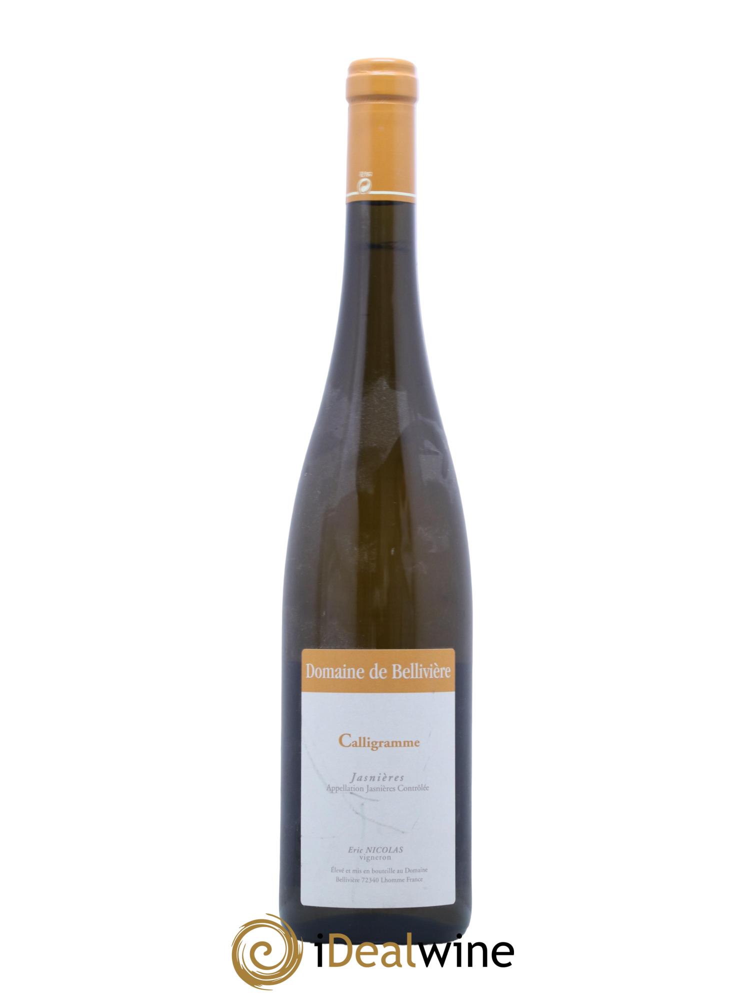Jasnières Calligramme Domaine de Bellivière 2009 - Lot de 1 bouteille - 0
