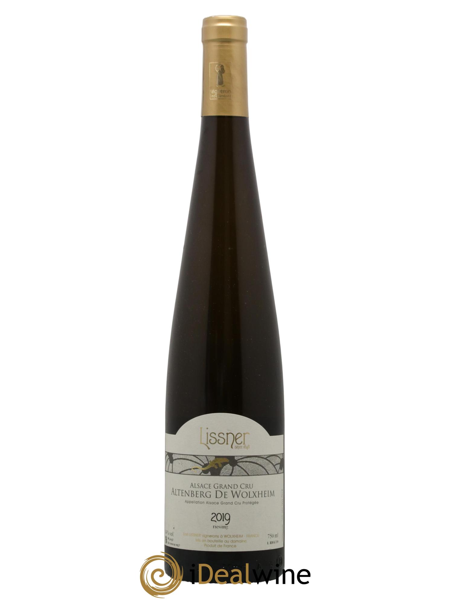 Alsace Riesling Grand Cru Altenberg De Wolxheim Domaine Clement Lissner 2019 - Lot de 1 bouteille - 0