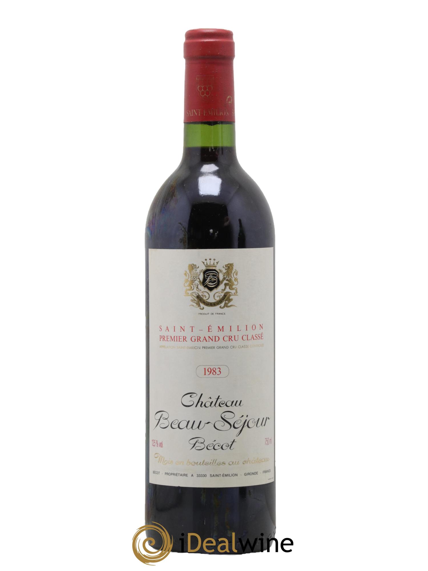 Château Beau-Séjour Bécot 1er Grand Cru Classé B 1983 - Lot de 1 bouteille - 0