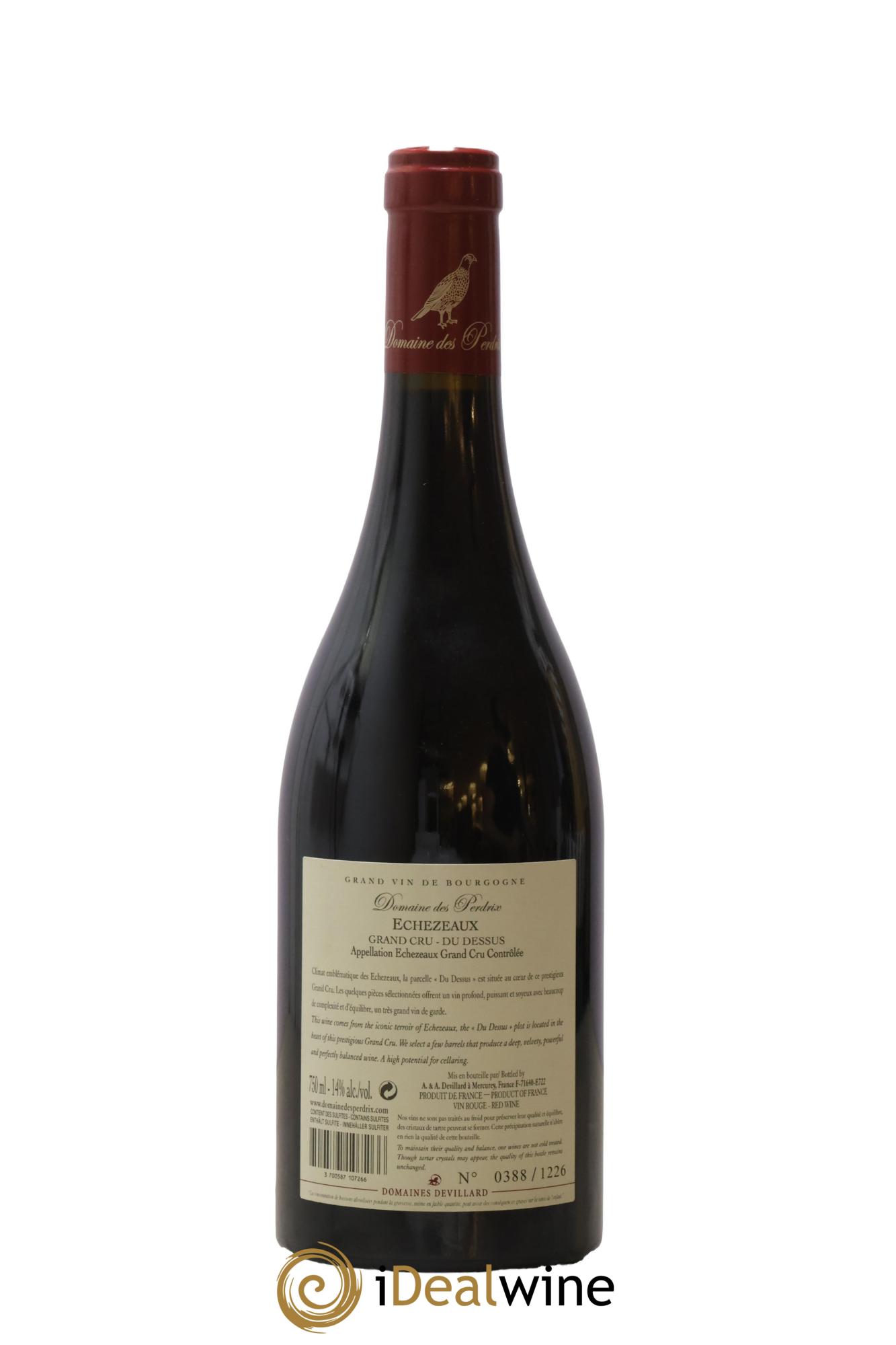 Echezeaux Grand Cru Du dessus Perdrix (Domaine des) 2019 - Lot de 1 bouteille - 1