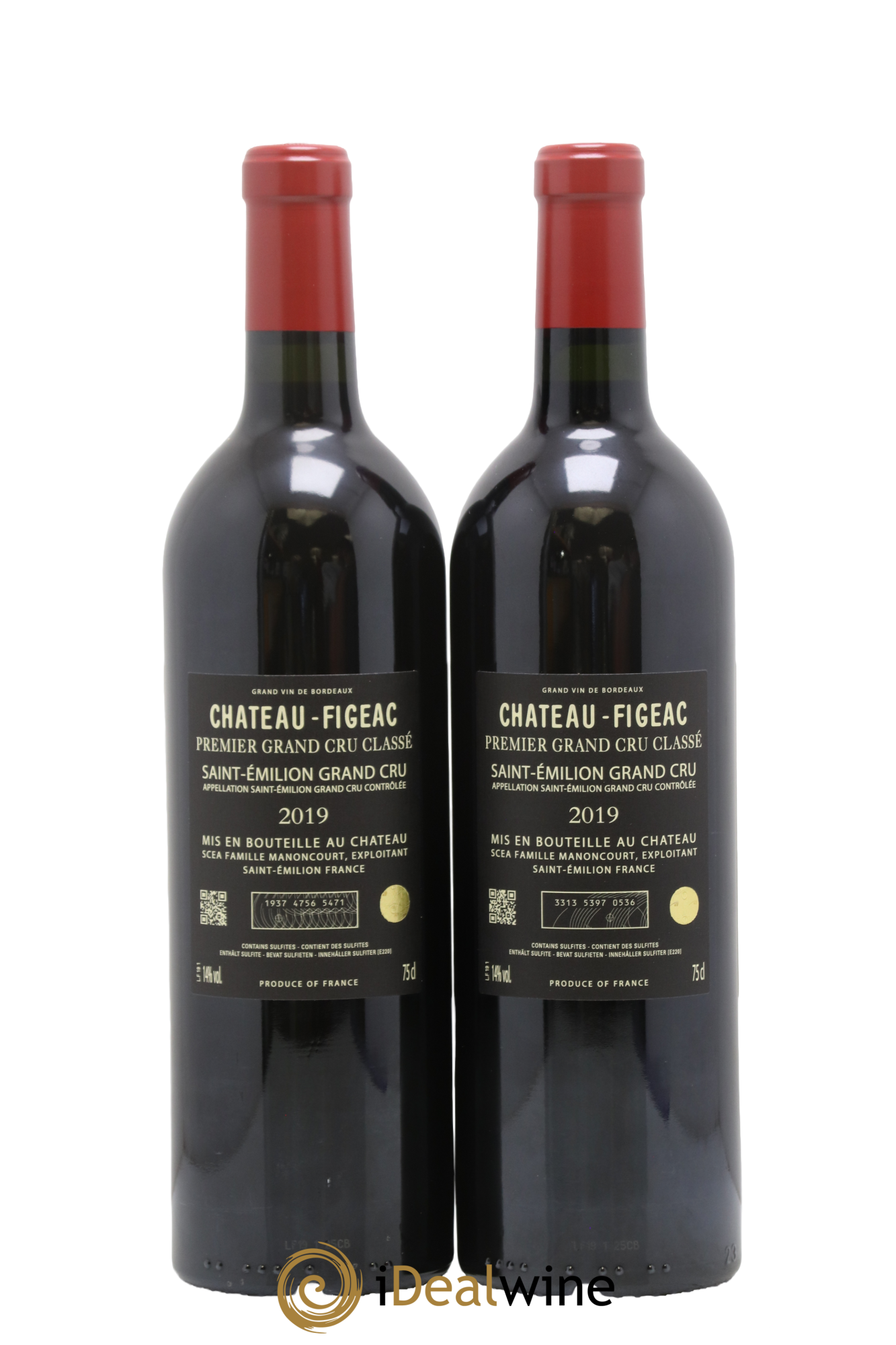 Château Figeac 1er Grand Cru Classé A 2019 - Lotto di 2 bottiglie - 1