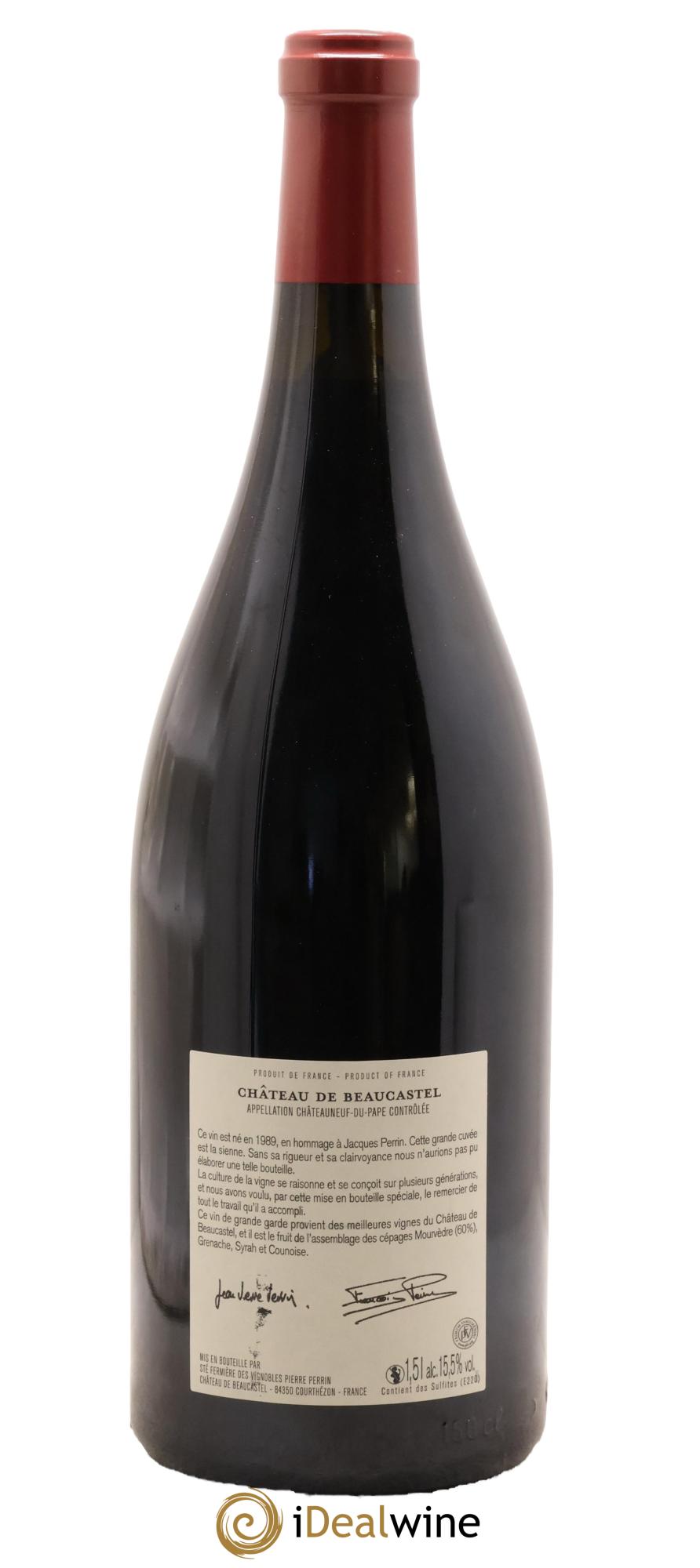 Châteauneuf-du-Pape Château de Beaucastel Hommage à Jacques Perrin Famille Perrin 2012 - Lot of 1 magnum - 1