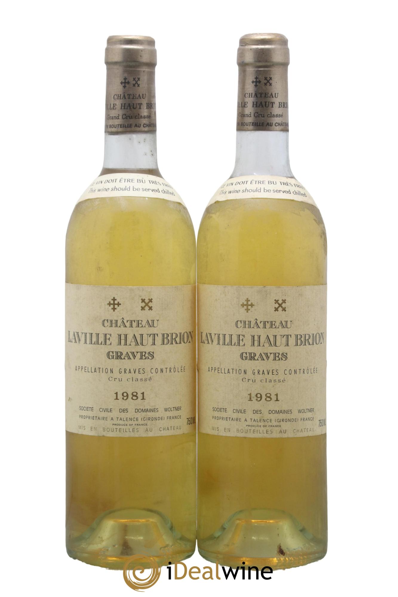 Château Laville Haut-Brion Cru Classé de Graves 1981 - Lot de 2 bouteilles - 0