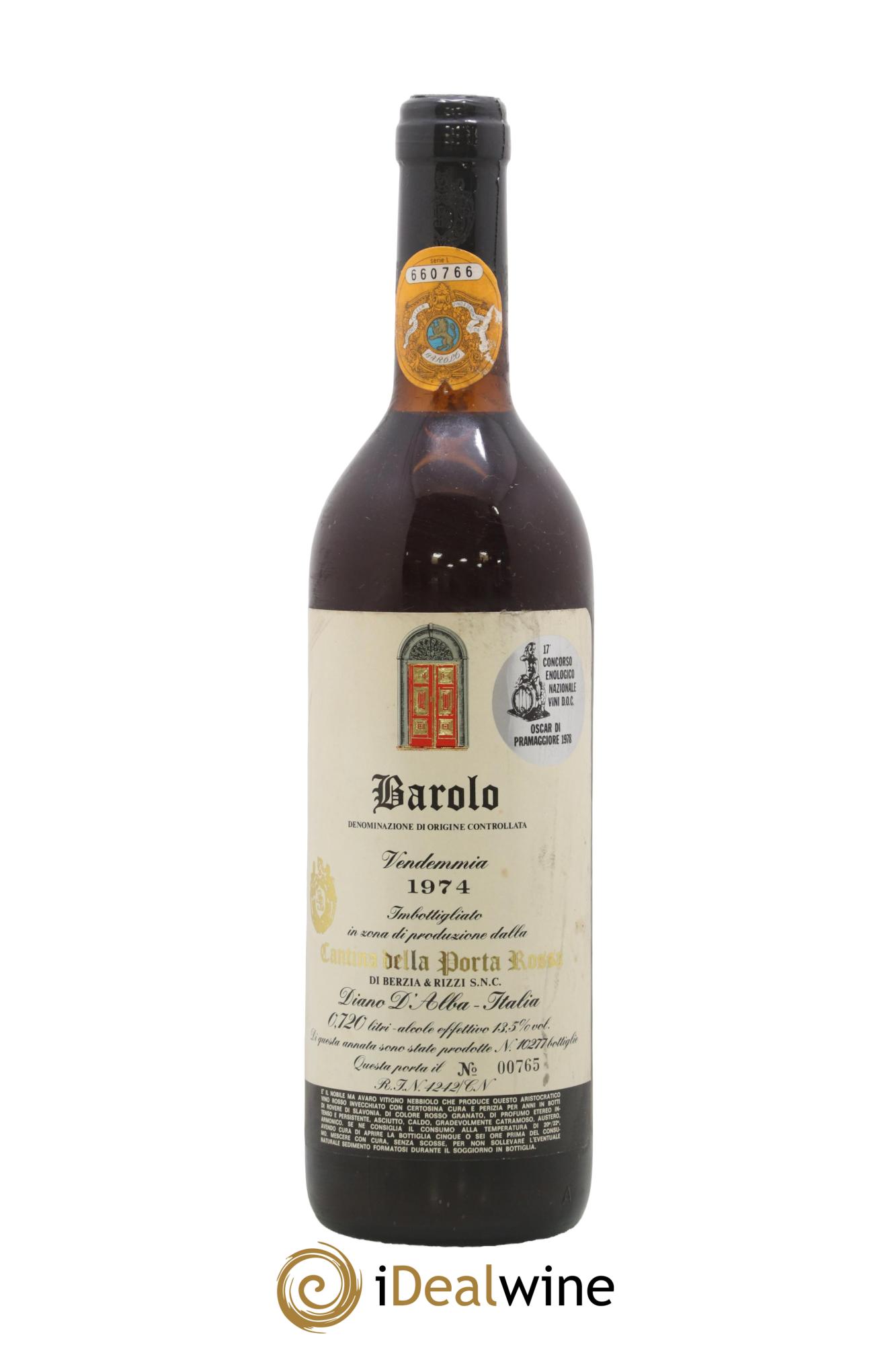 Barolo Porta Rossa 1974 - Lot de 1 bouteille - 0