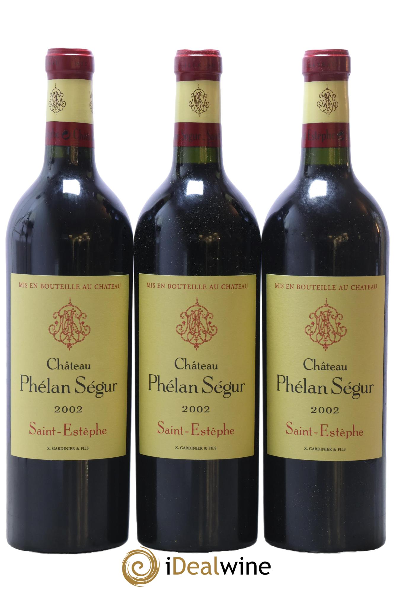Château Phélan Ségur 2002 - Lot de 3 bouteilles - 0