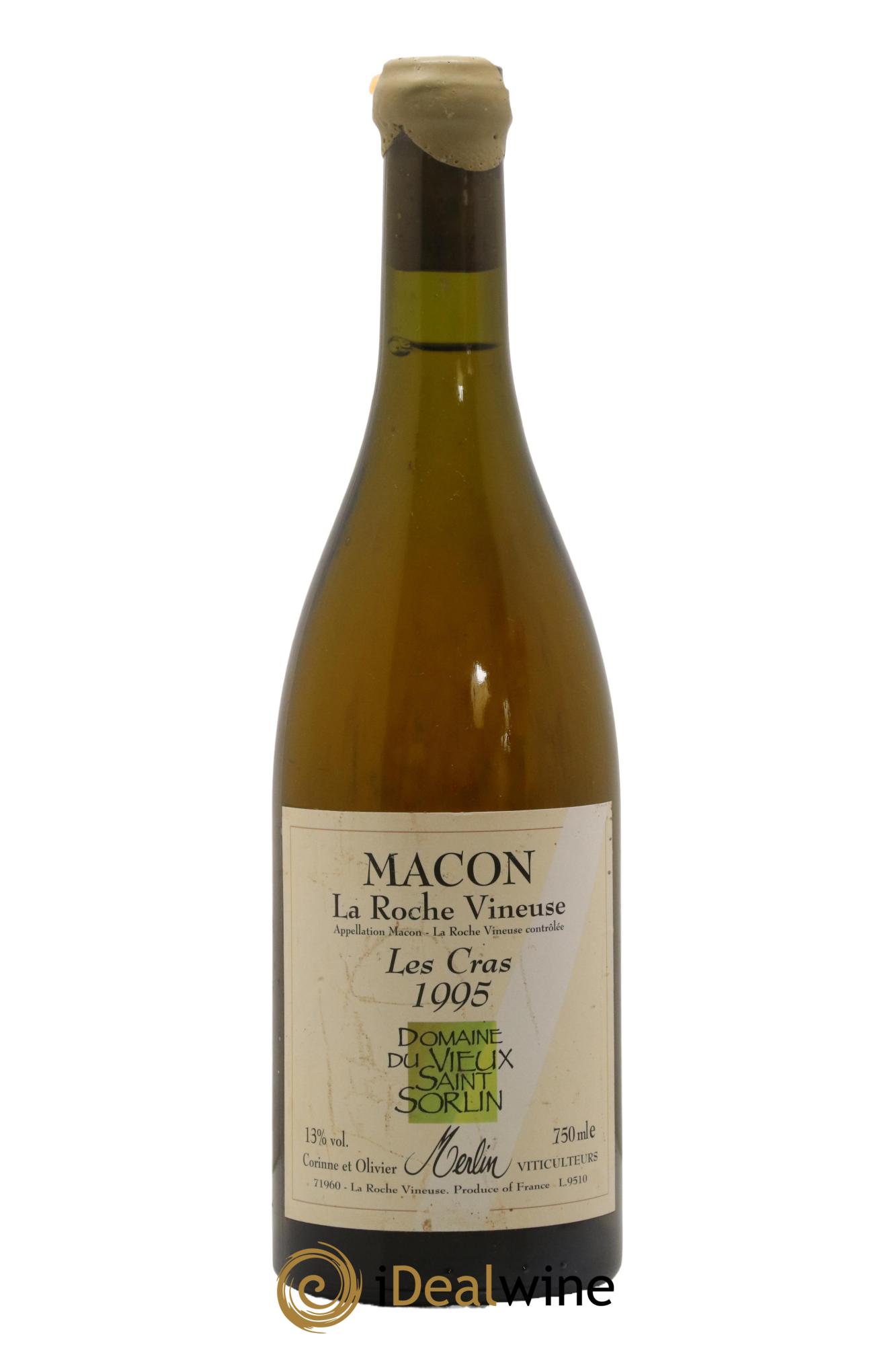 Mâcon La Roche Vineuse Les Cras Domaine du Vieux Saint Sorlin 1995 - Lot de 1 bouteille - 0