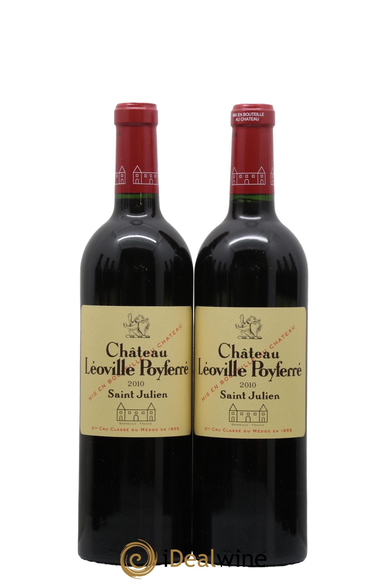 Château Léoville Poyferré 2ème Grand Cru Classé 2010 - Lot de 2 bouteilles - 0