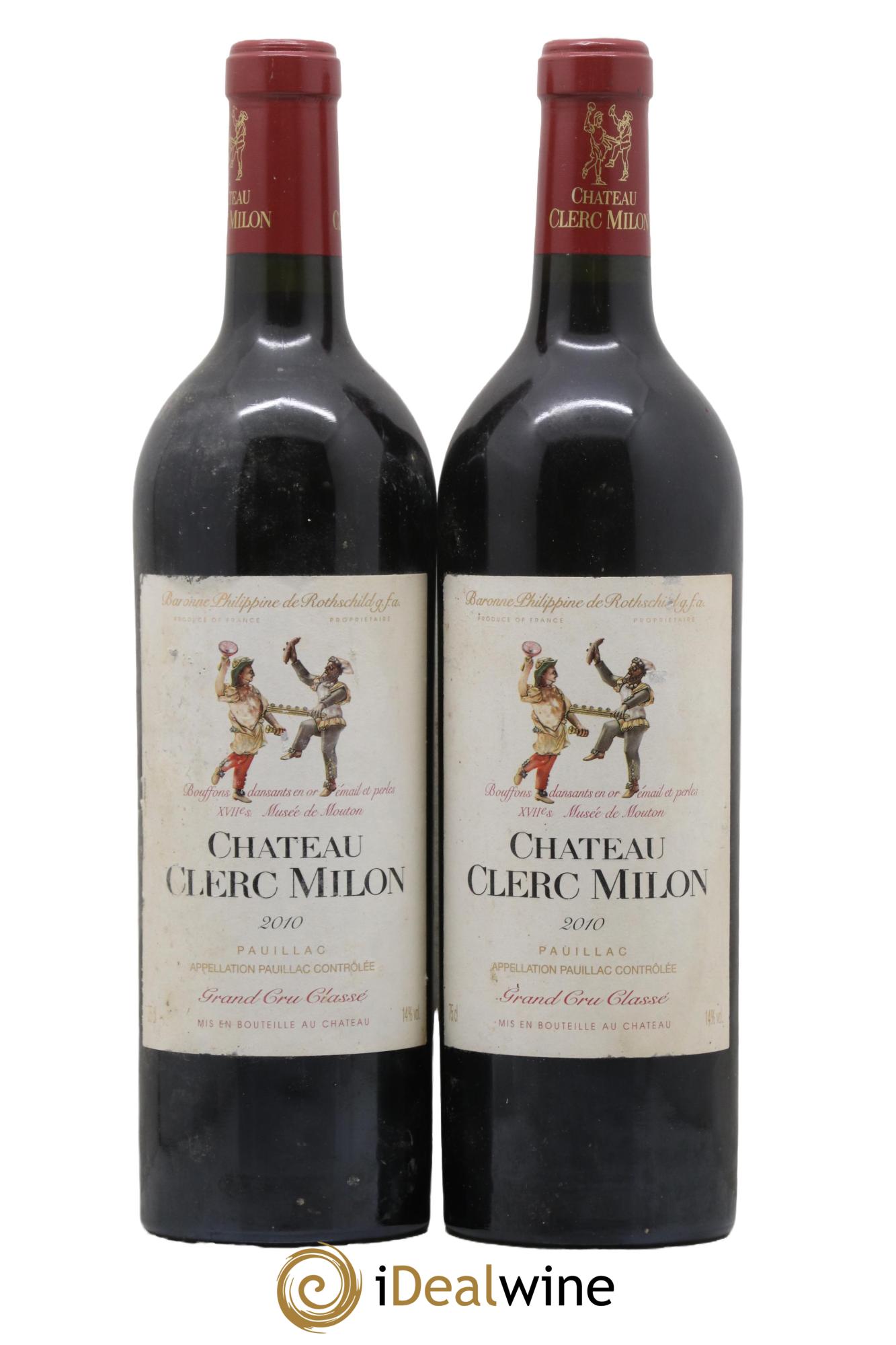Château Clerc Milon 5ème Grand Cru Classé 2010 - Lotto di 2 bottiglie - 0