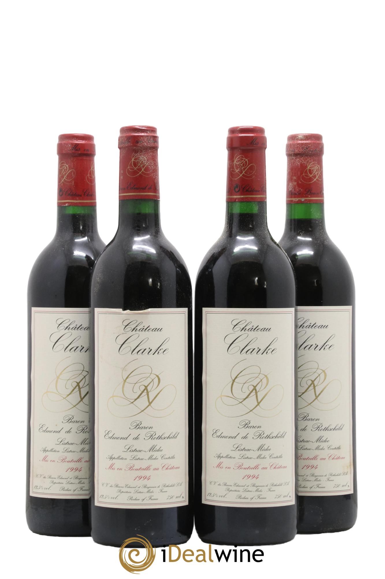 Château Clarke 1994 - Lot de 4 bouteilles - 0