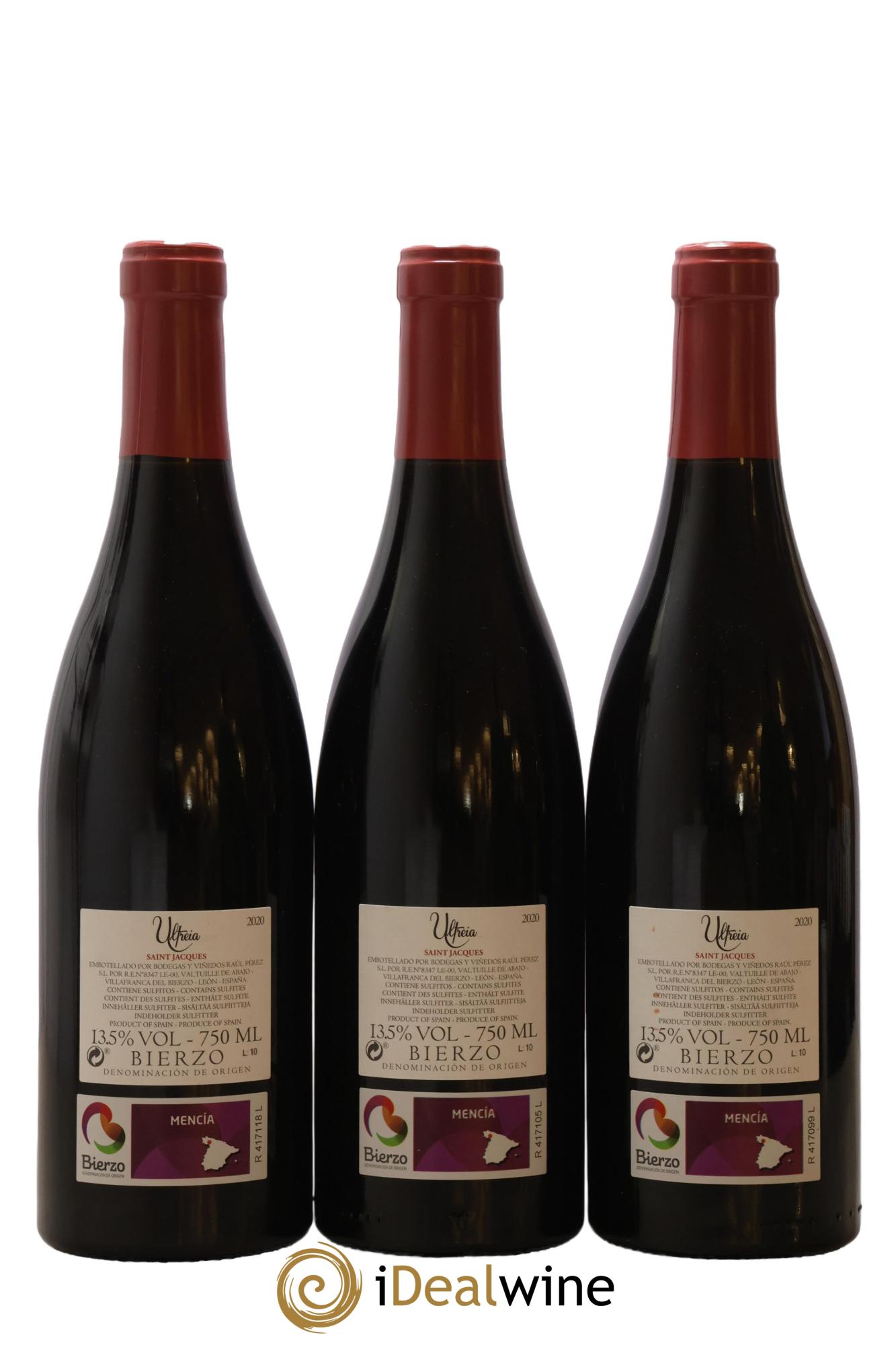 Bierzo DO Ultreia Saint Jacques R.Perez 2020 - Lot de 3 bouteilles - 1