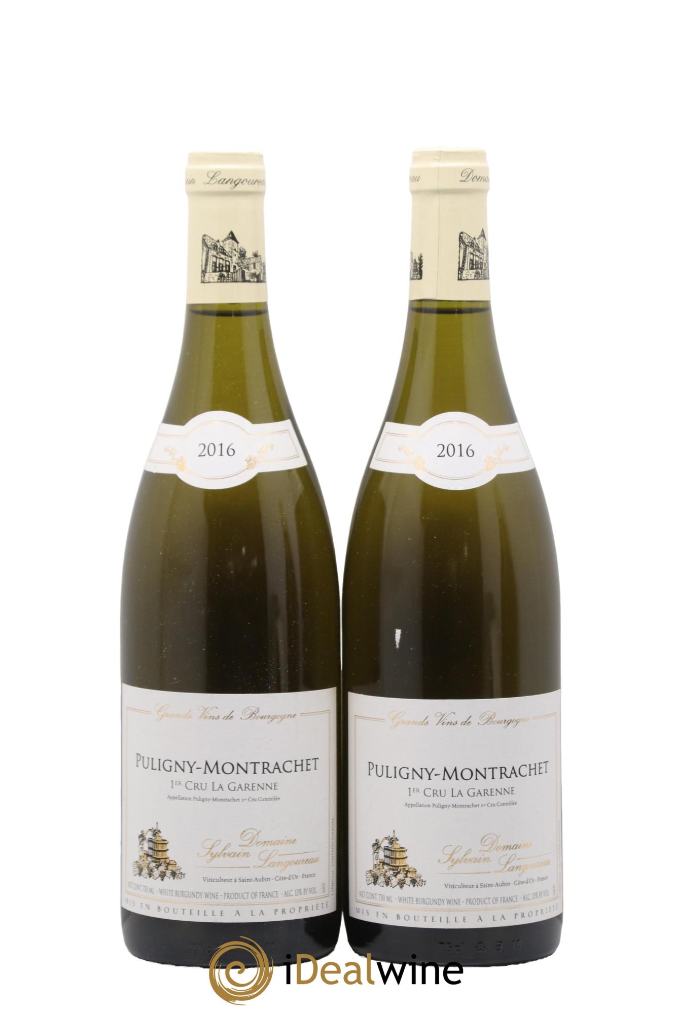 Puligny-Montrachet 1er Cru La Garenne Sylvain Langoureau 2016 - Lot de 2 bouteilles - 0