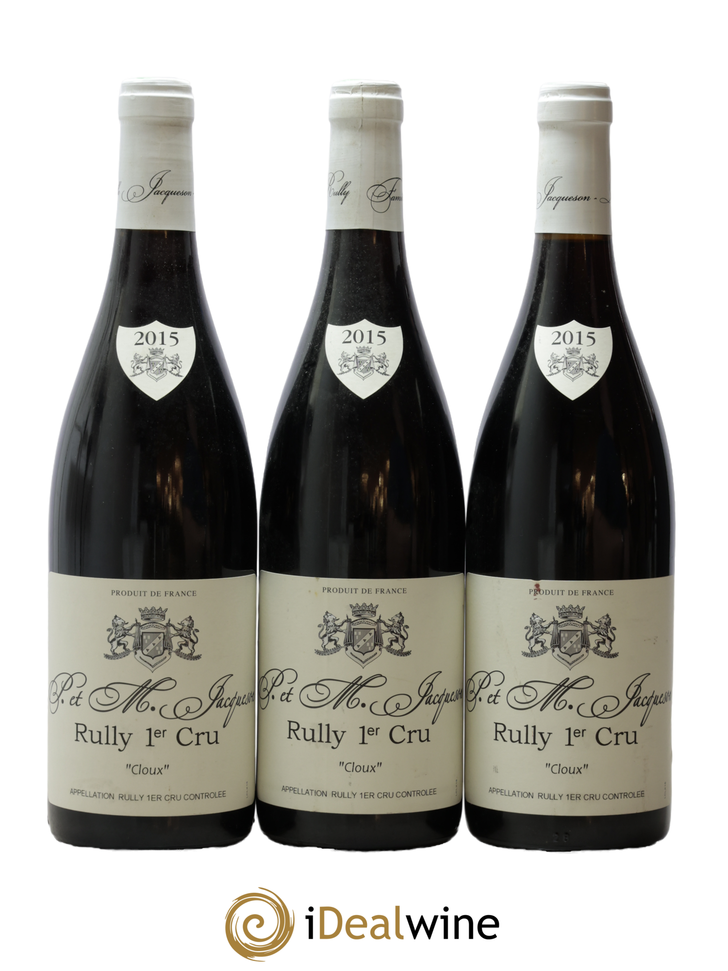 Rully 1er Cru Les Cloux Paul & Marie Jacqueson 2015 - Lotto di 3 bottiglie - 0