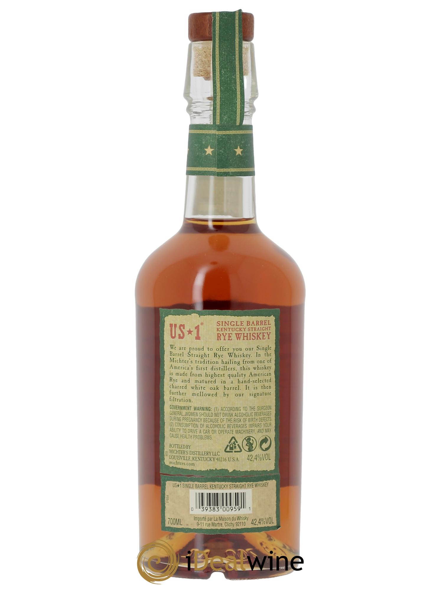 Michters's US 1 Single Barrel Rye  - Lotto di 1 bottiglia - 2