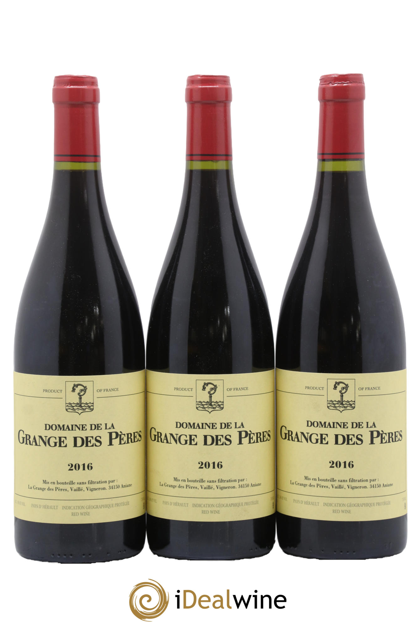 Pays d'Hérault Grange des Pères Laurent Vaillé 2016 - Lot de 3 bouteilles - 0