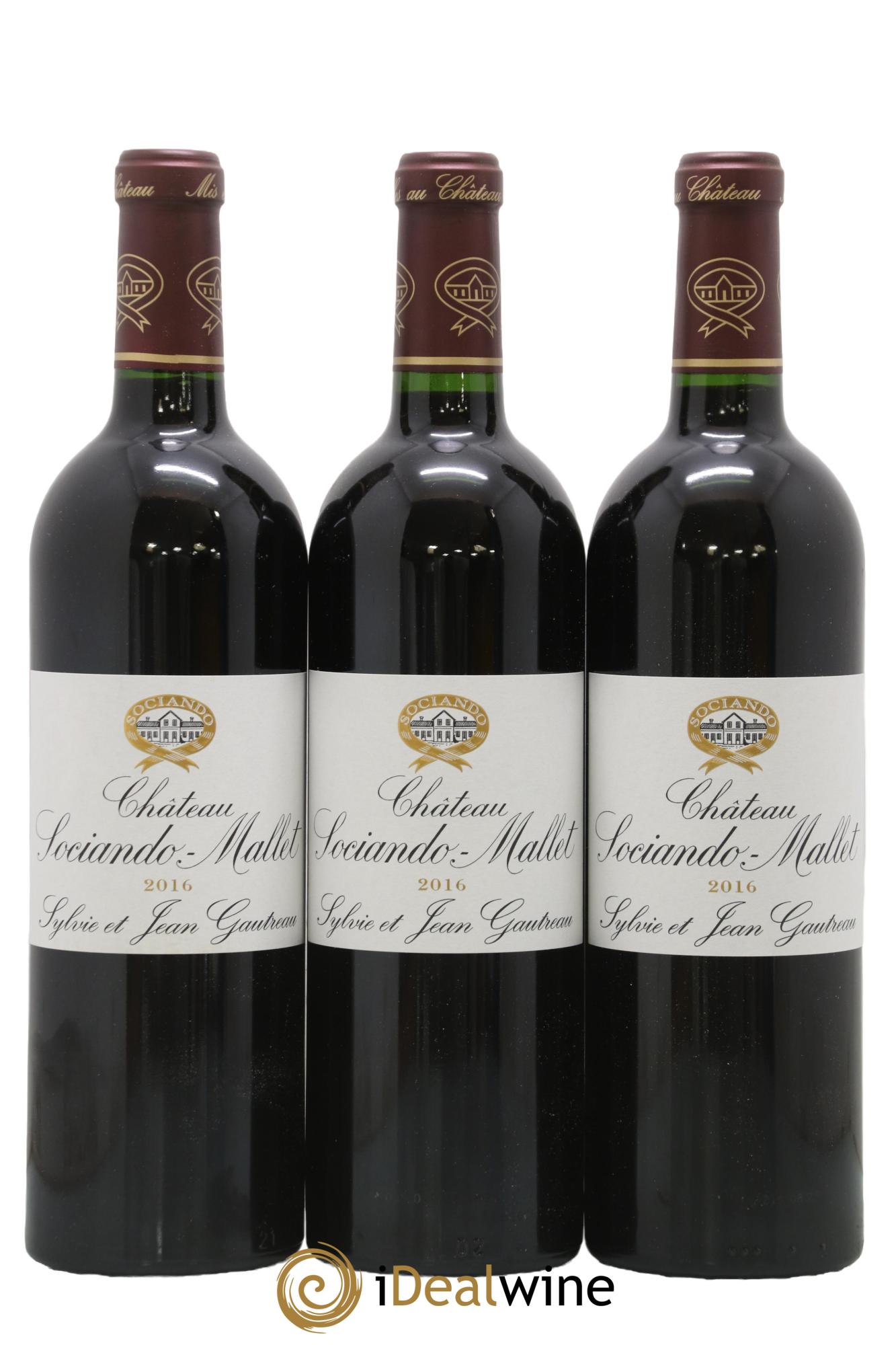 Château Sociando Mallet 2016 - Posten von 3 Flaschen - 0