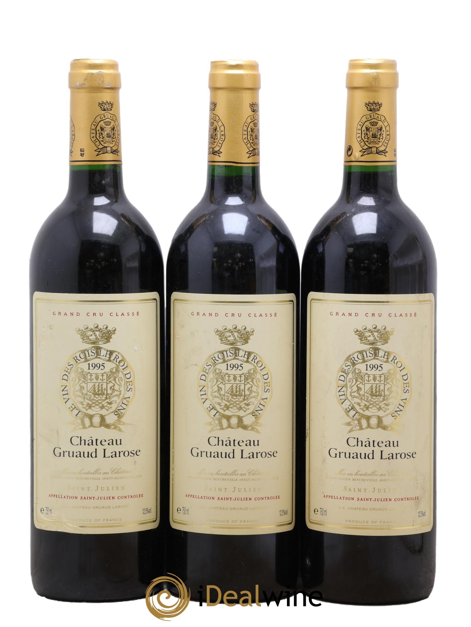 Château Gruaud Larose 2ème Grand Cru Classé 1995 - Lot de 3 bouteilles - 0