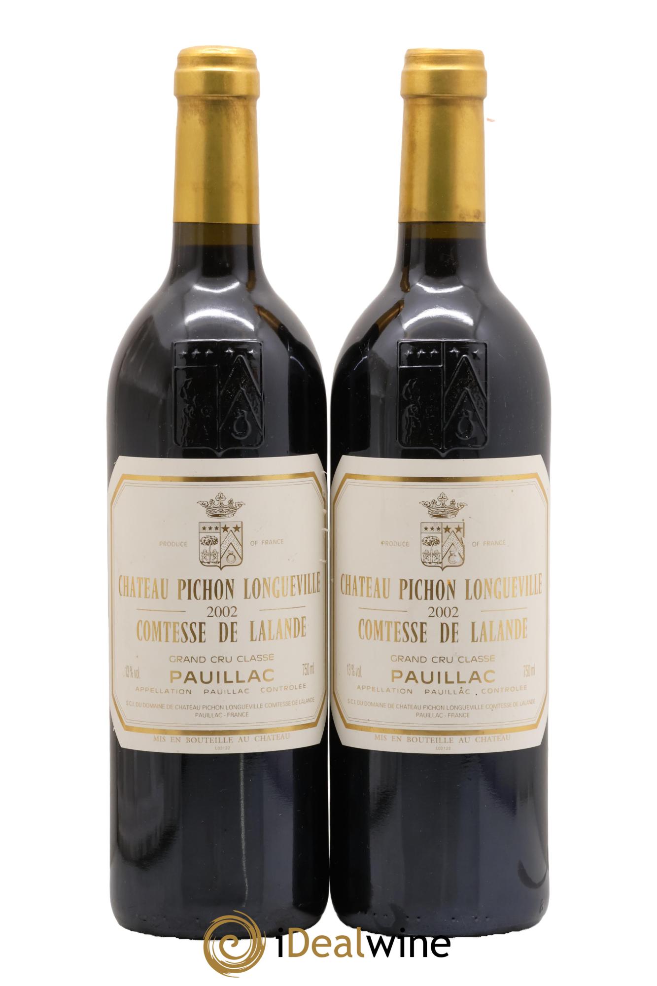 Château Pichon Longueville Comtesse de Lalande 2ème Grand Cru Classé 2002 - Lot de 2 bouteilles - 0