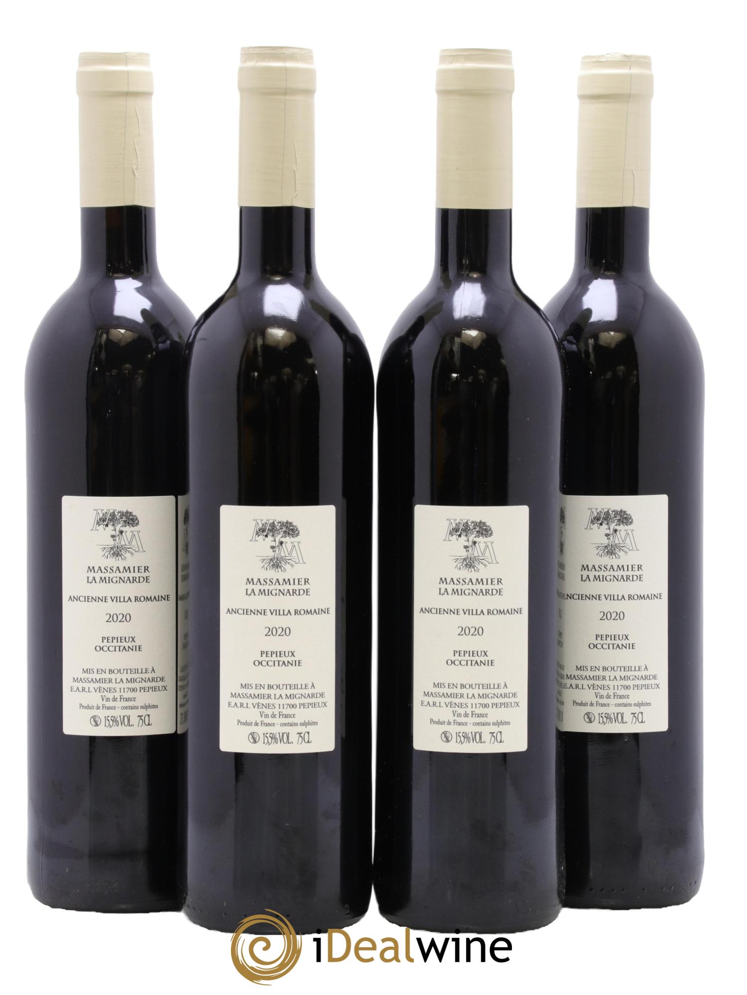 Vin de France Massamier La Mignarde Garouilhas 2020 - Lot de 4 bouteilles - 1