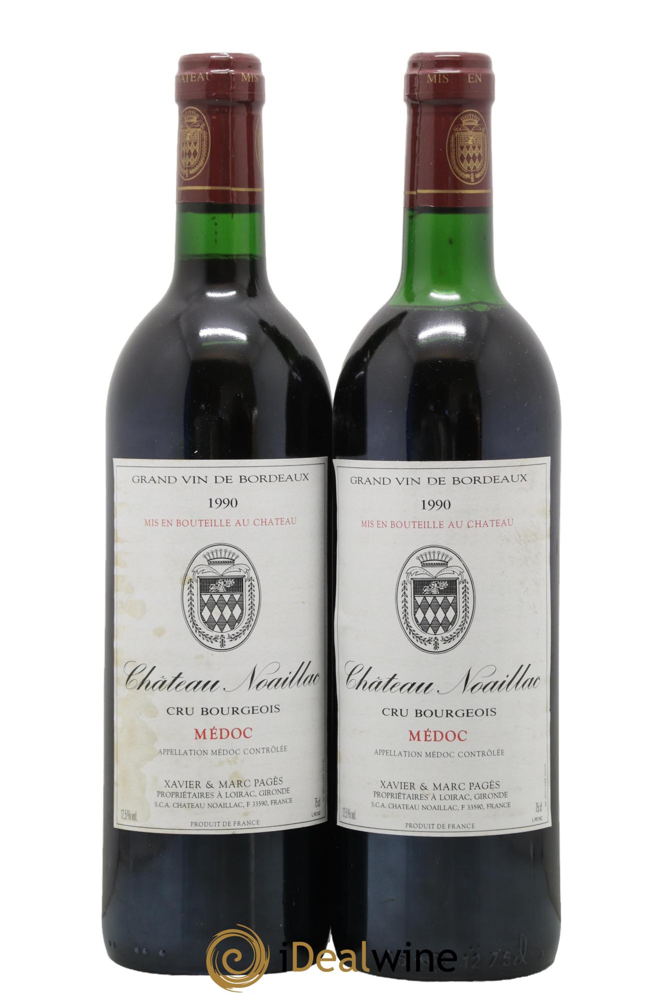Château Noaillac Cru Bourgeois 1990 - Lot de 2 bouteilles - 0