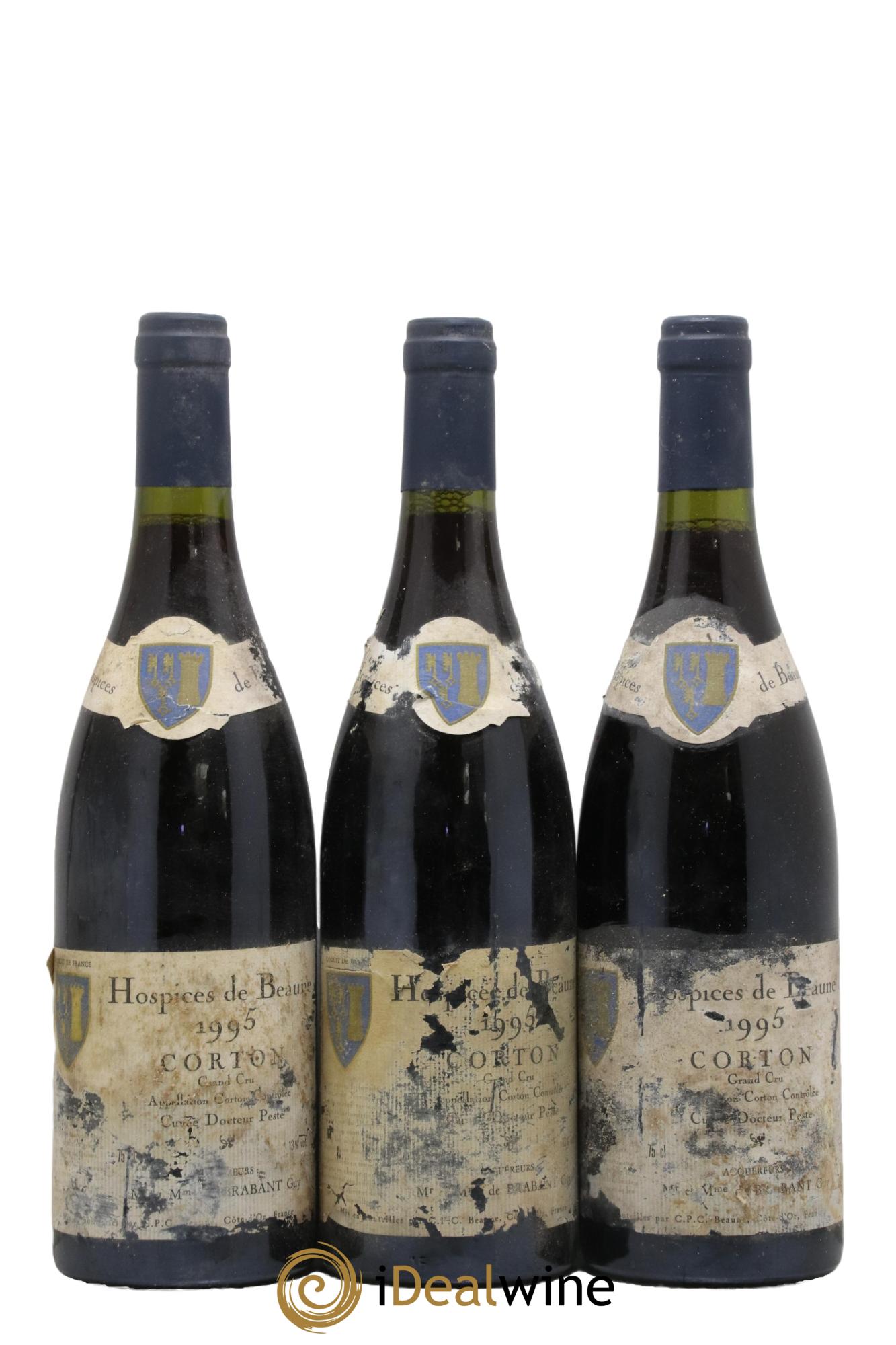Corton Grand Cru Cuvée du Docteur Peste Hospices de Beaune 1995 - Posten von 3 Flaschen - 0