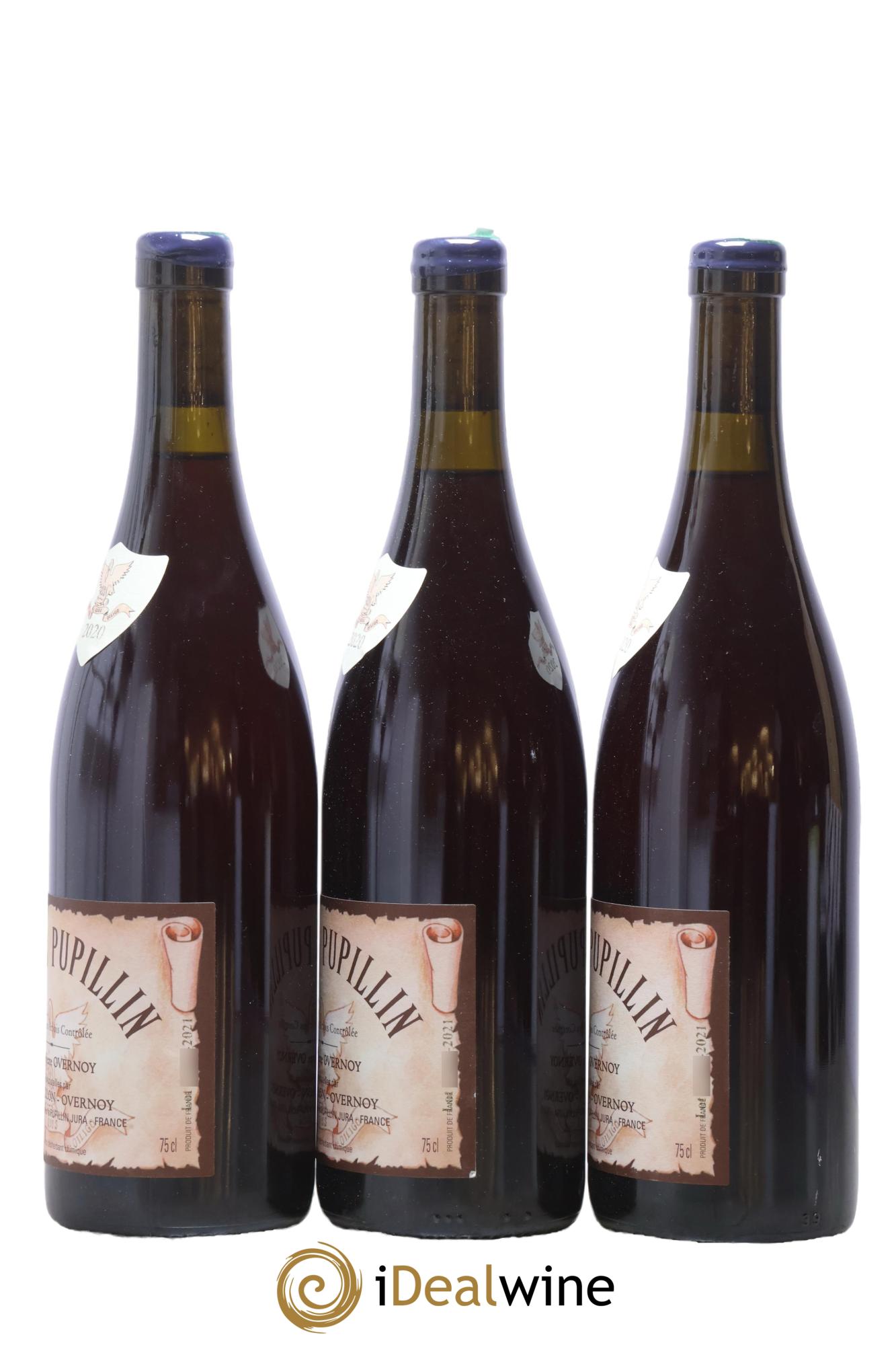 Arbois-Pupillin Ploussard Trousseau (cire violette) Overnoy-Houillon (Domaine) 2020 - Lot de 3 bouteilles - 1