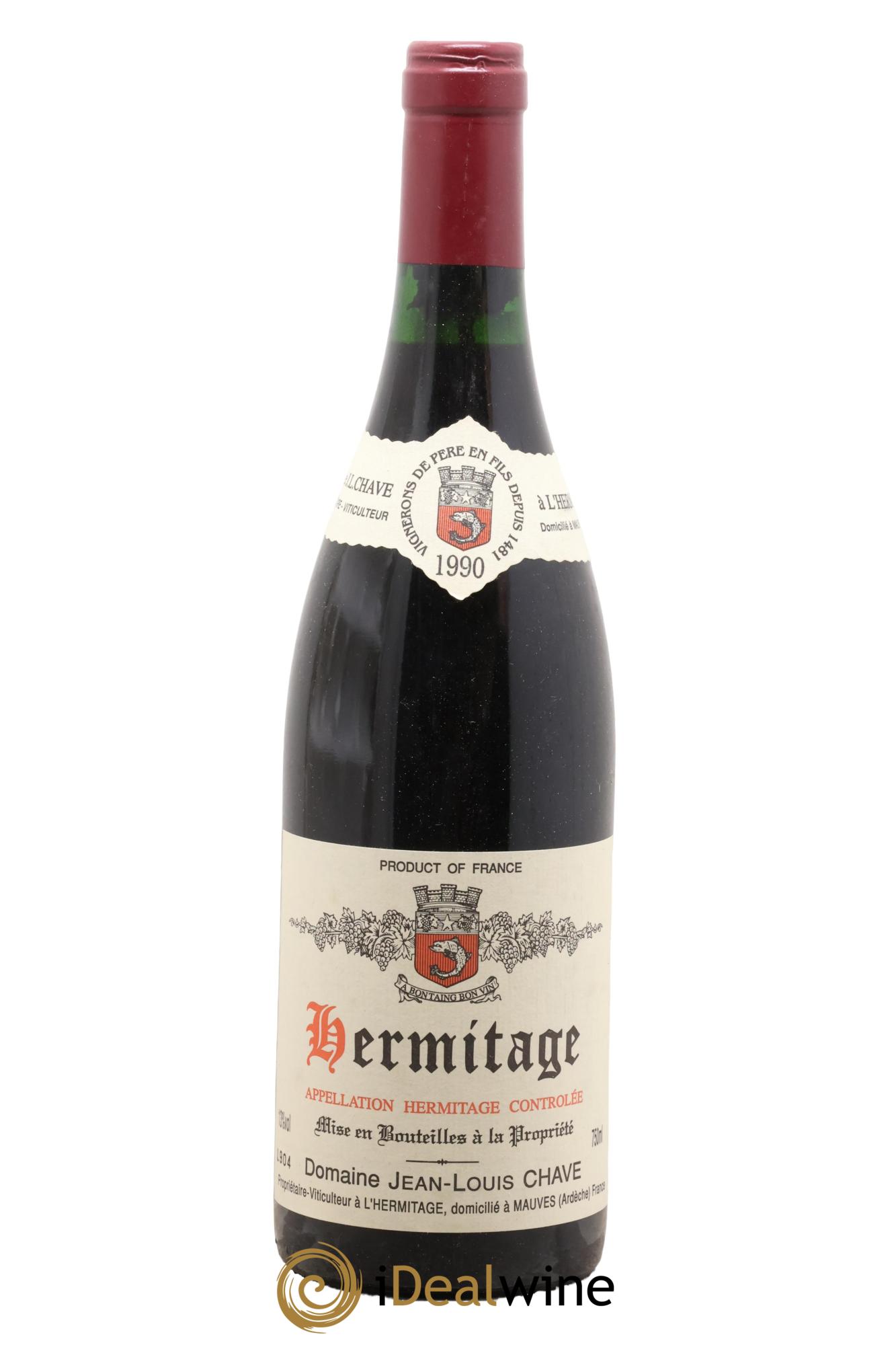 Hermitage Jean-Louis Chave 1990 - Lot de 1 bouteille - 0